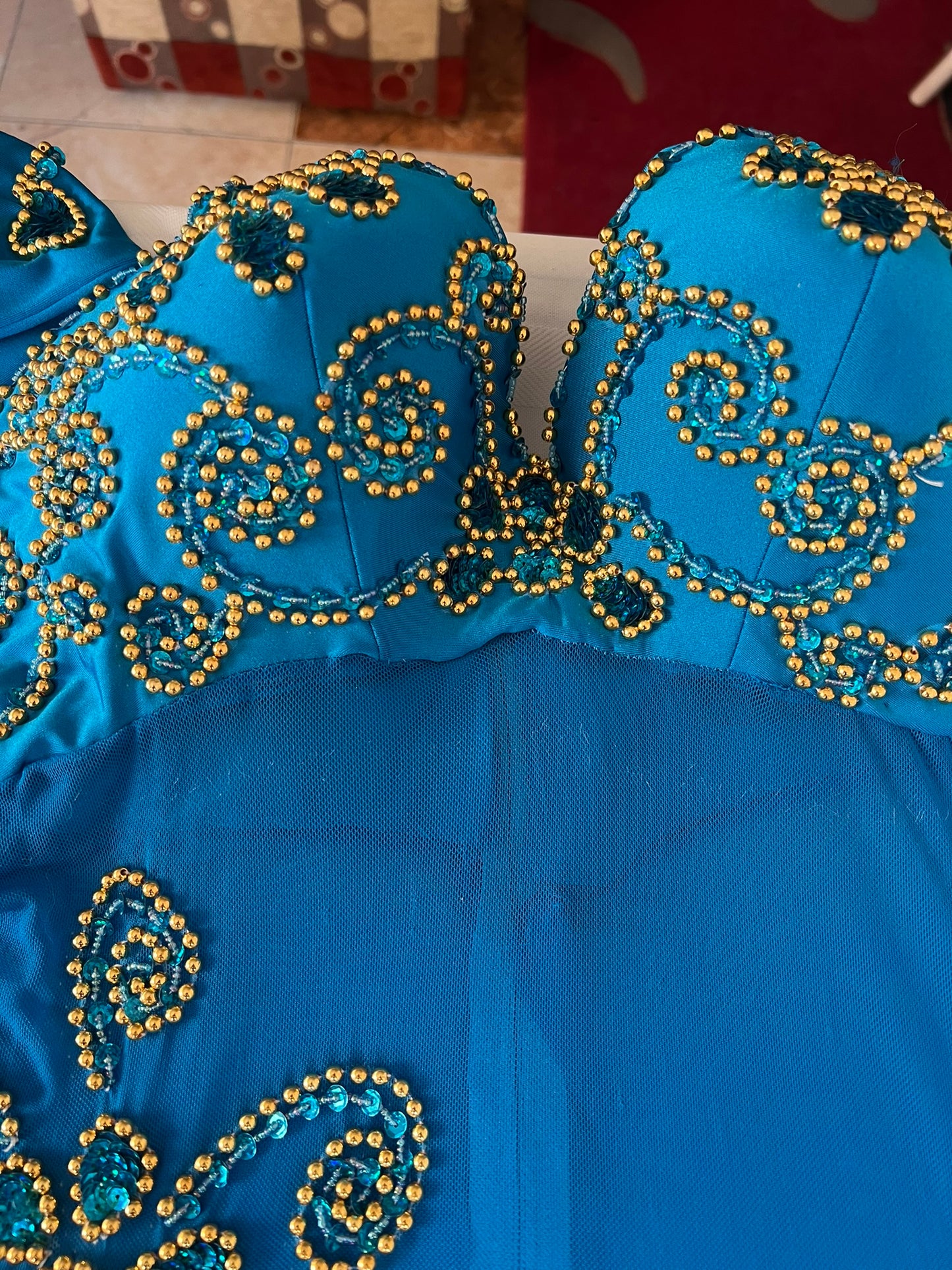 Egyptian professional belly dance dress, oriental dance outfit with arm pieces & head pieces, handmade stitched, made to order for any size.