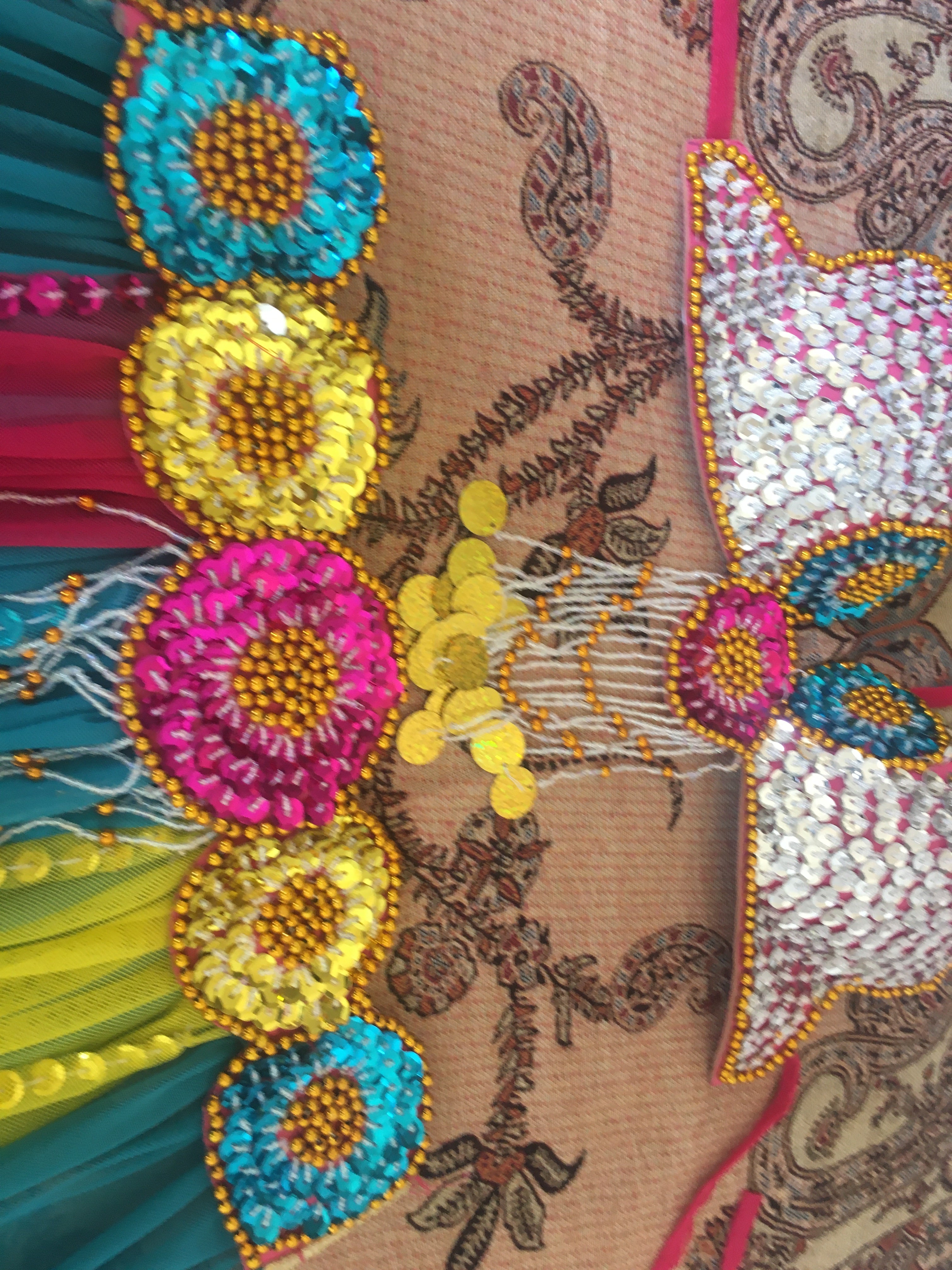 Sexy Egyptian professional belly dance costume, Handmade multi-colour belly dance outfit بدلة رقص شرقى