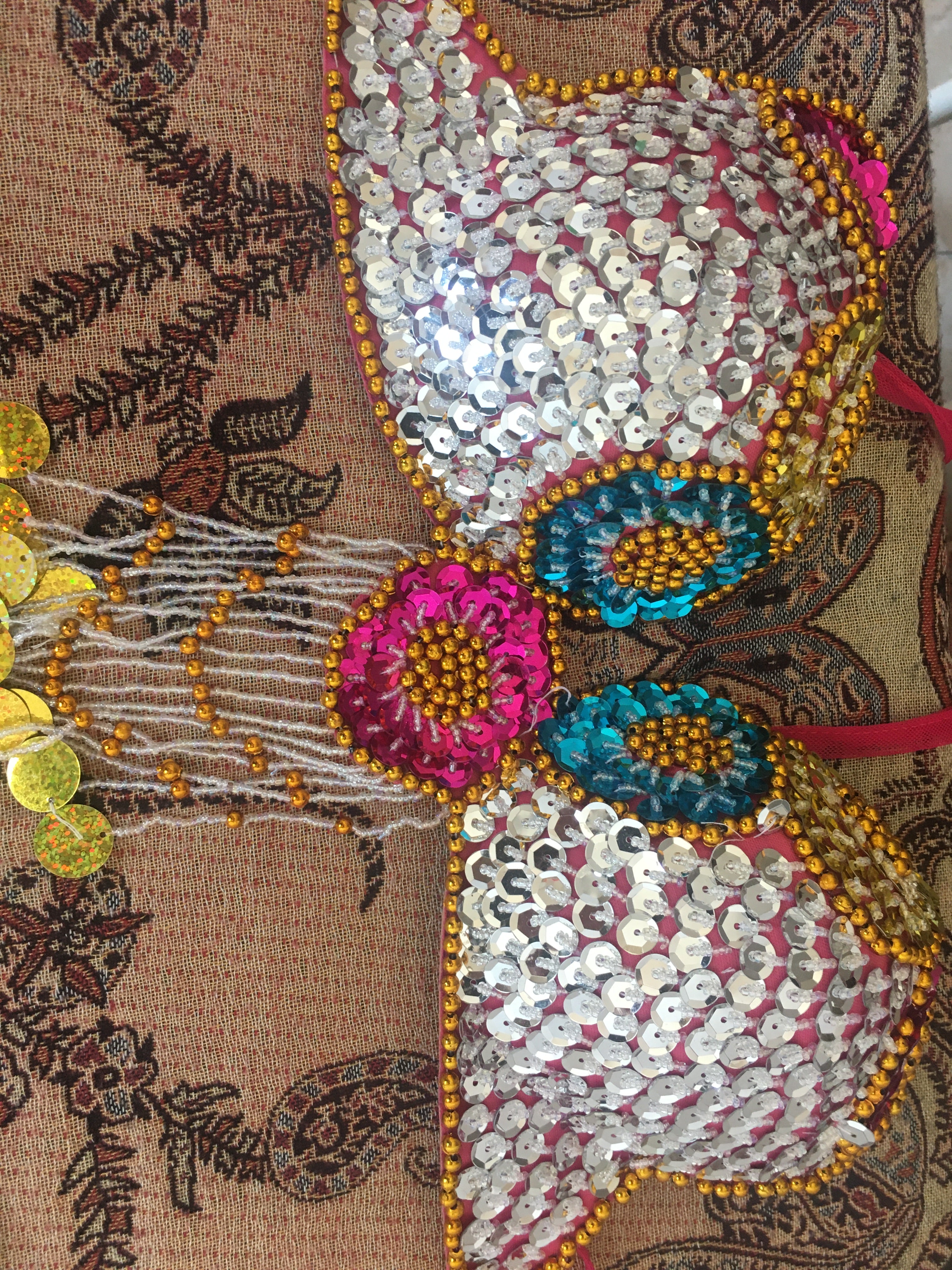 Sexy Egyptian professional belly dance costume, Handmade multi-colour belly dance outfit بدلة رقص شرقى