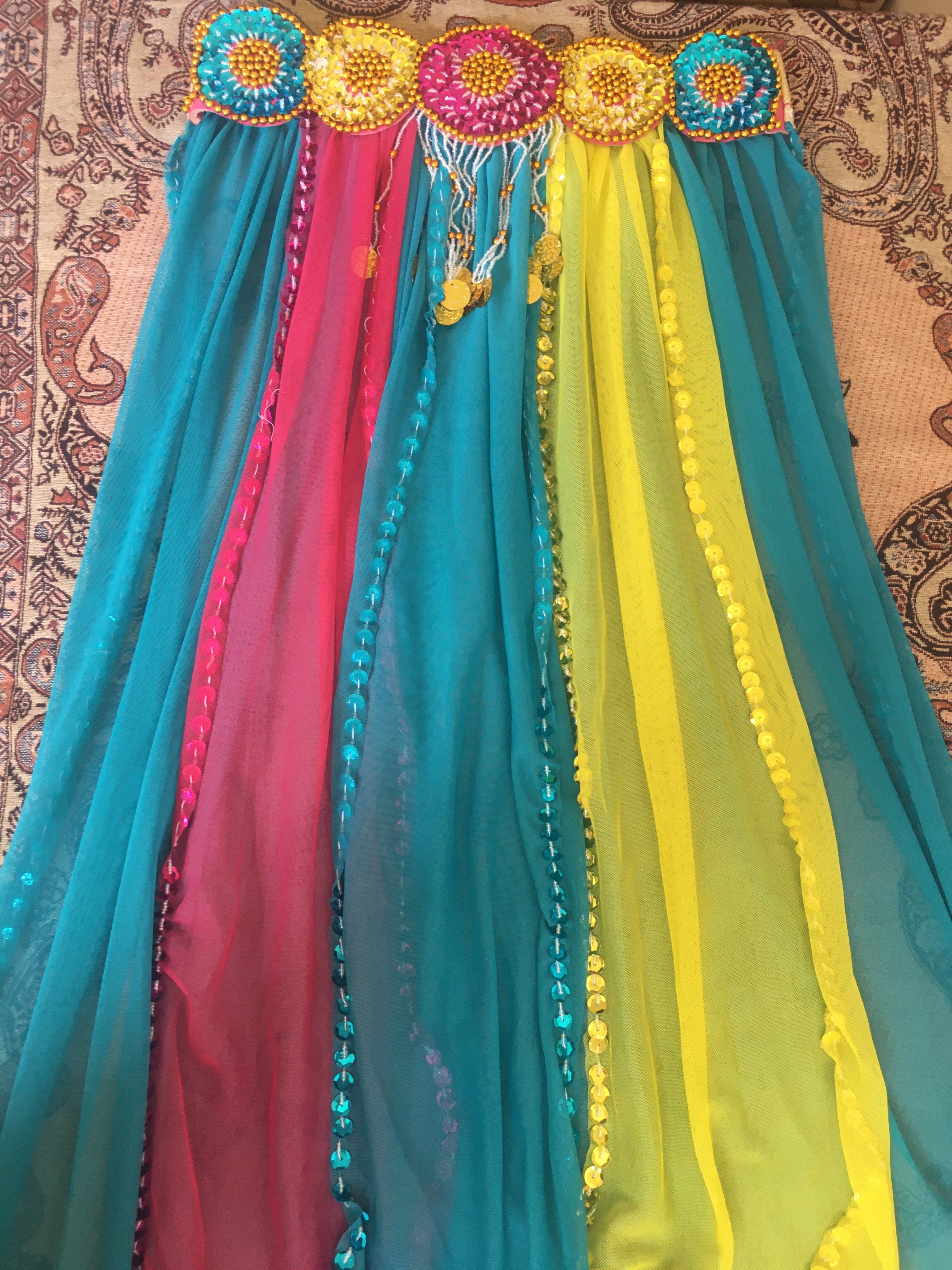 Sexy Egyptian professional belly dance costume, Handmade multi-colour belly dance outfit بدلة رقص شرقى