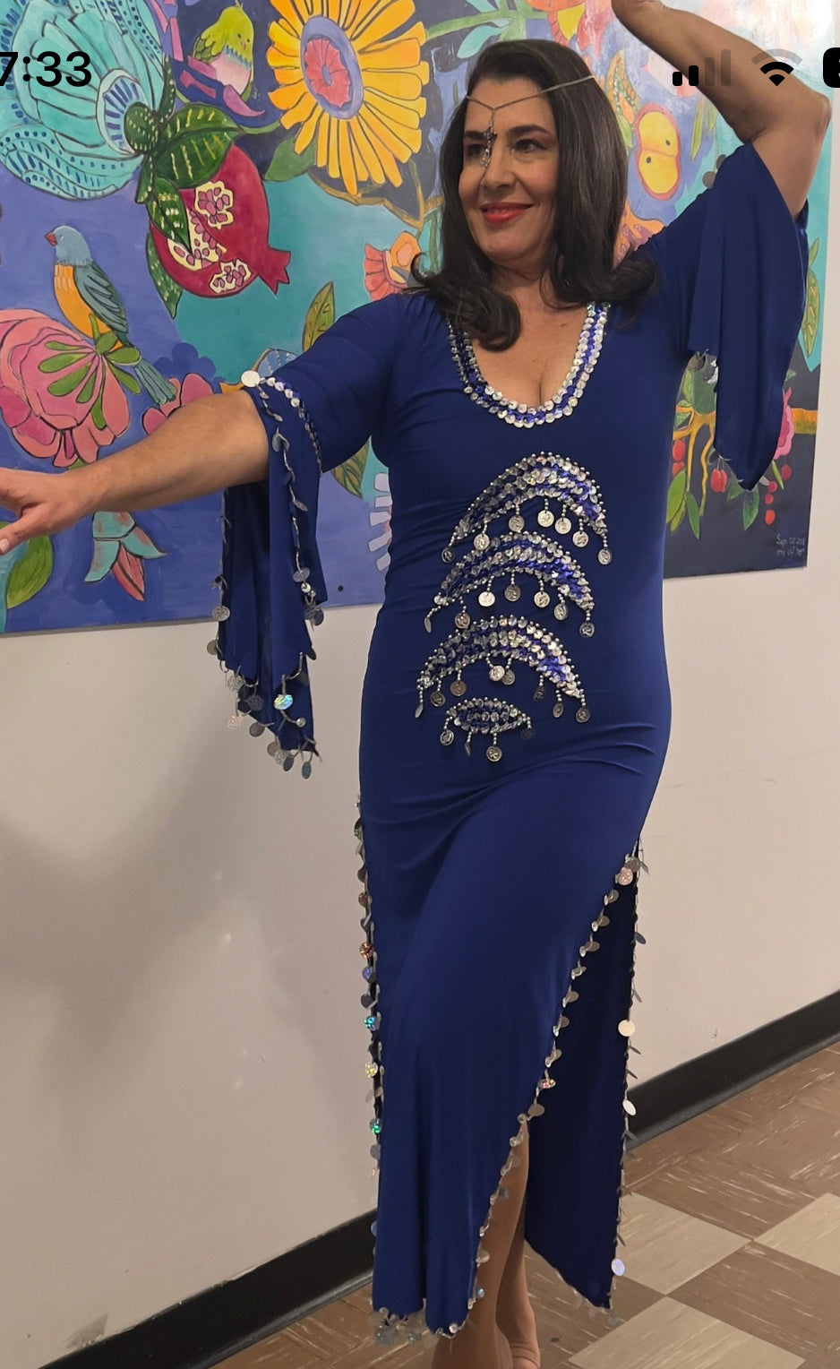 Sexy Egyptian New belly dance costume, Handmade Embroidered belly dance Dress جلابية رقص شرقى