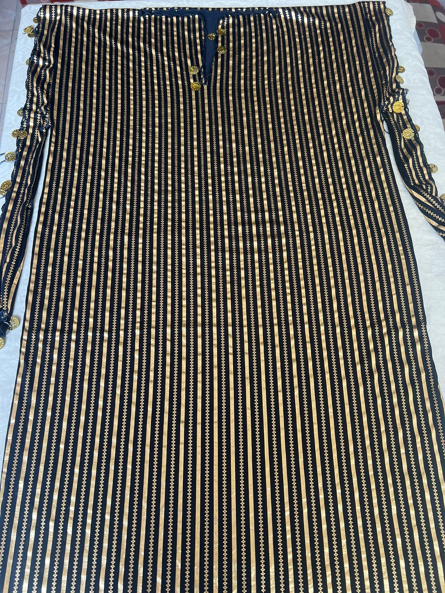 Egyptian belly dance XL - XXL dress, Nancy style striped oriental dancing abaya جلابية رقص شرقى