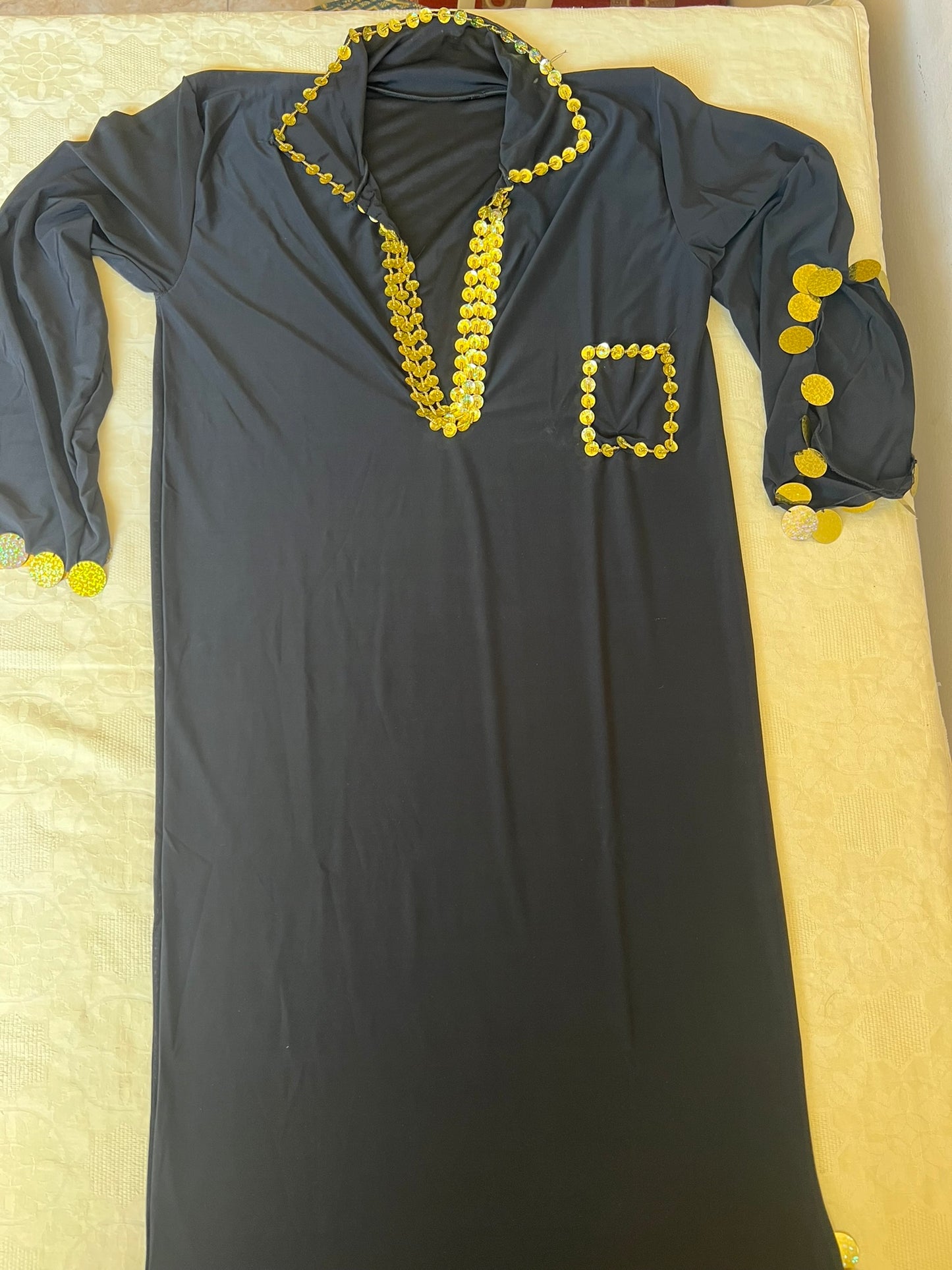 Egyptian Sexy Belly dance Dress, Saidi Dancing Galabia, Raqs sharqi Abaya outfit, one size