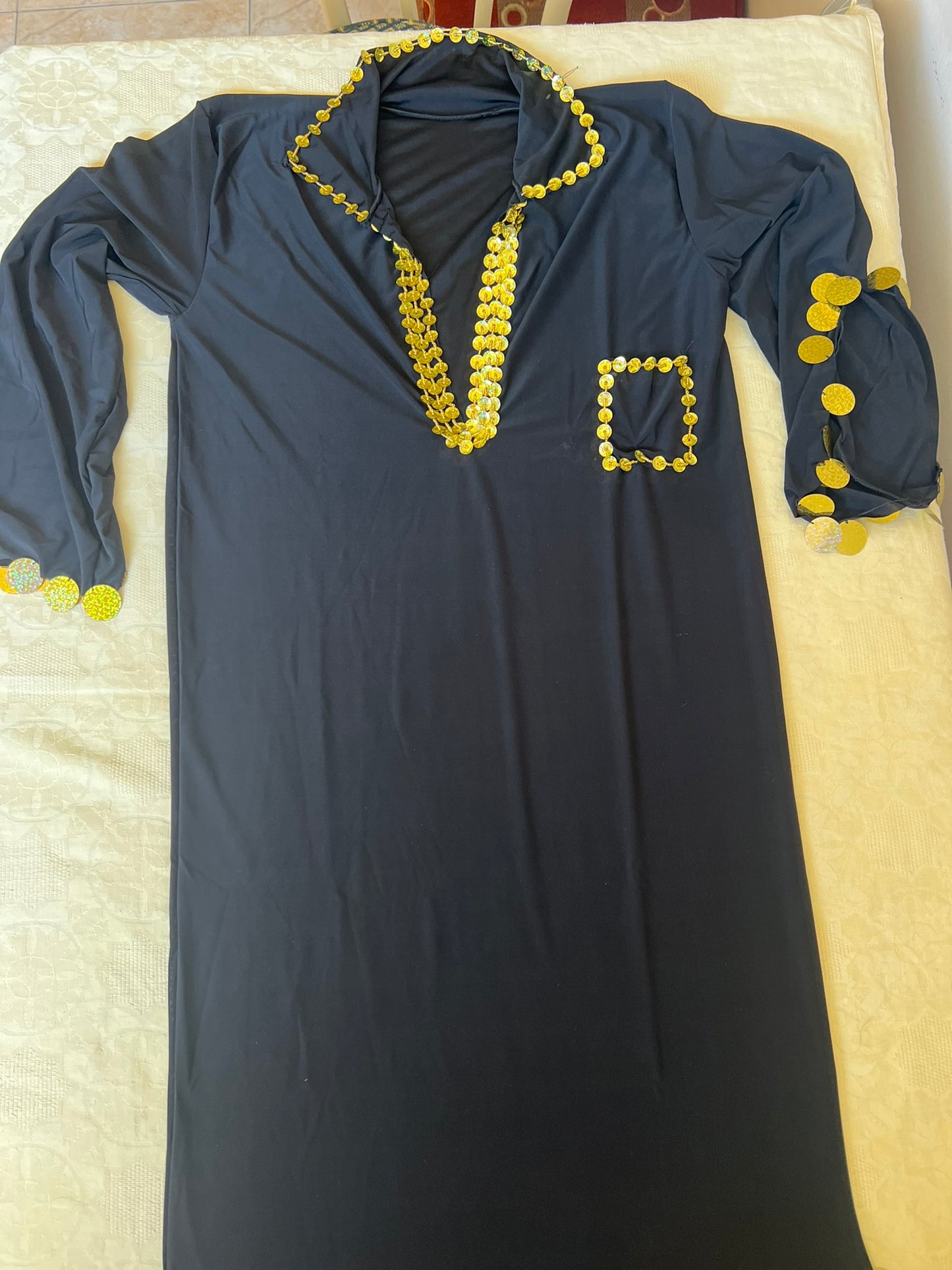 Egyptian Sexy Belly dance Dress, Saidi Dancing Galabia, Raqs sharqi Abaya outfit, one size