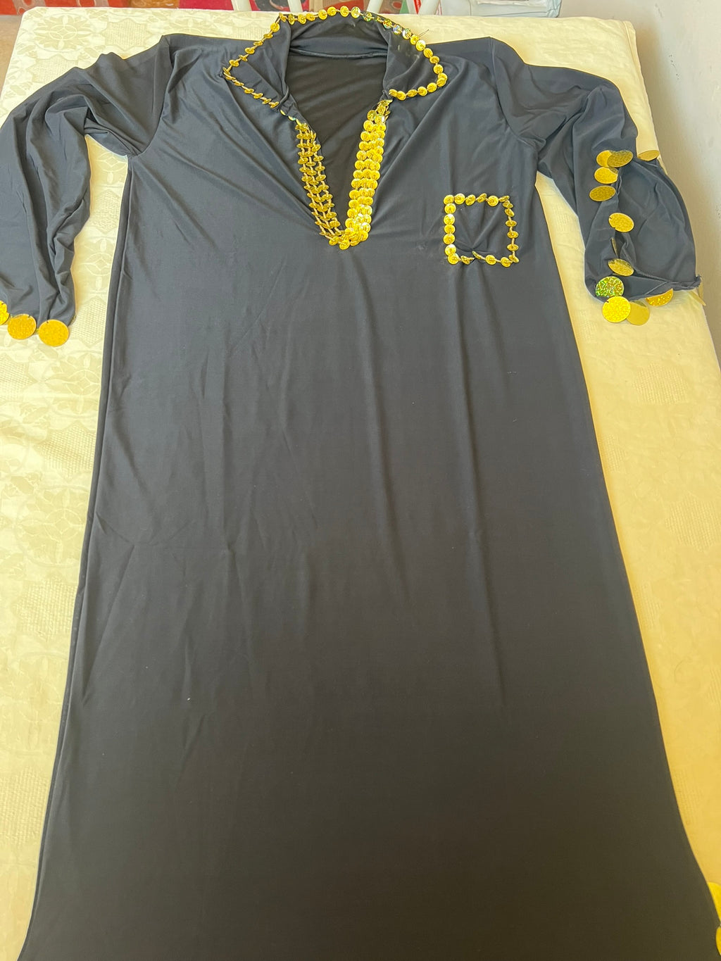 Egyptian Sexy Belly dance Dress, Saidi Dancing Galabia, Raqs sharqi Abaya outfit, one size