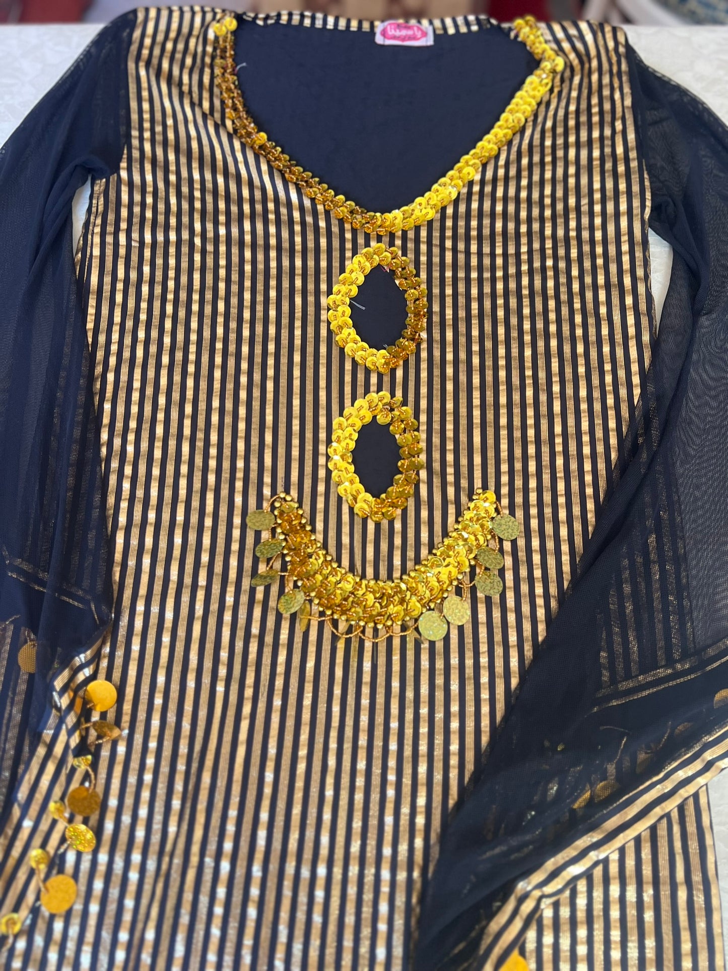 Egyptian Sexy belly dance dress, oriental dance outfit, Saidi Style one-size.