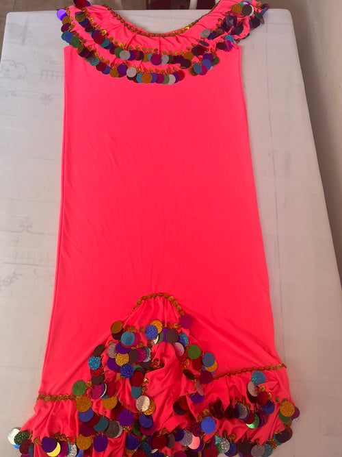 Ägyptisches Bauchtanzkleid Saidi Kostüm, Baladi Galabia, Fallahi Abaya, Kaftan, handgemachte Stickerei, Einheitsgröße, Gypsy, Iskandaryan Outfit