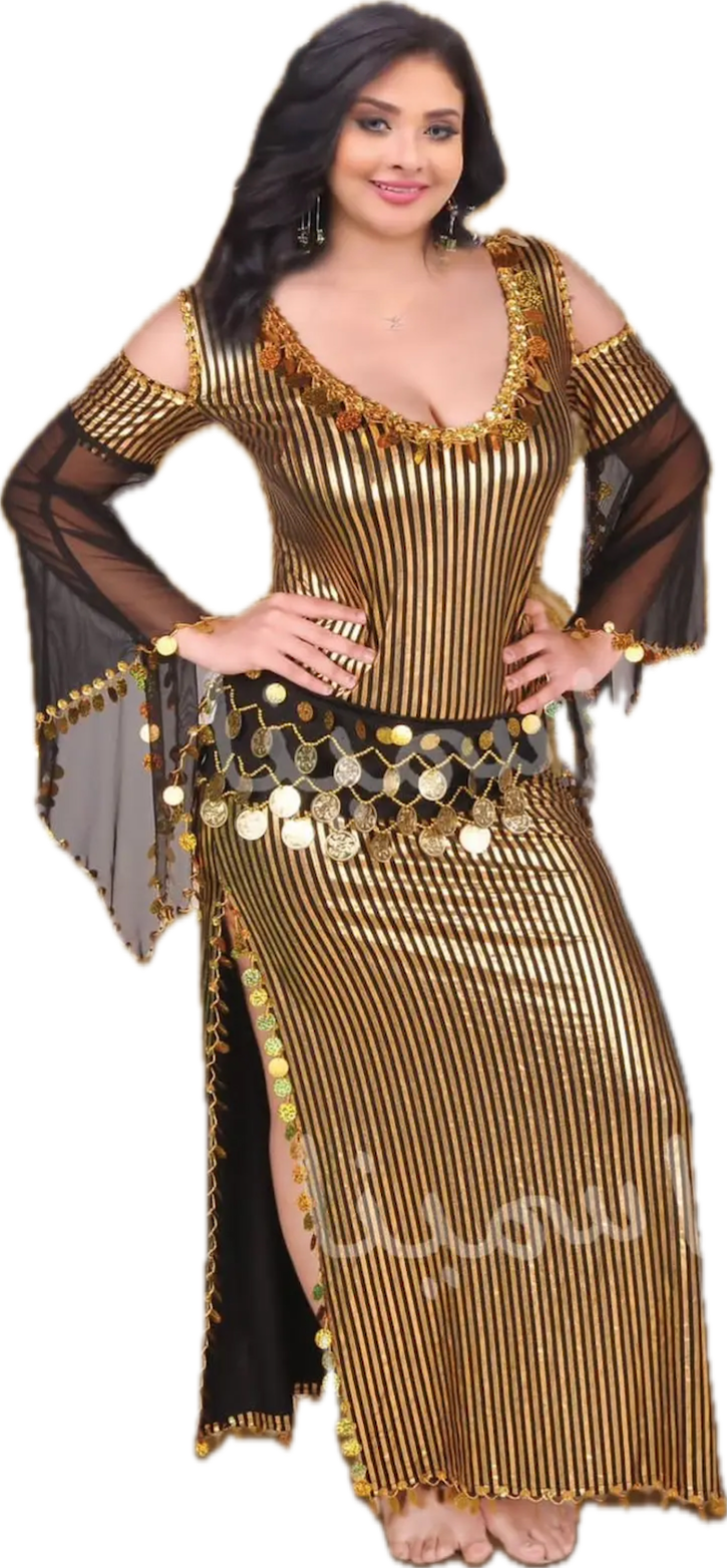 Egyptian belly dance dress, handmade one size oriental dance Saidi Galabia outfit, جلابية رقص