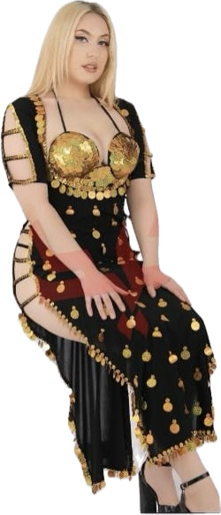 Ägyptisches Bauchtanzkostüm Saidi Kleid, Baladi Galabia, Fallahi Abaya, Zigeuner