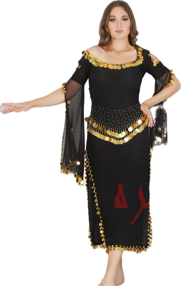 Egyptian Belly Dance Sexy Dress, Saidi Costume, Baladi Galabia, Fallahi Abaya. جلابية رقص شرقى