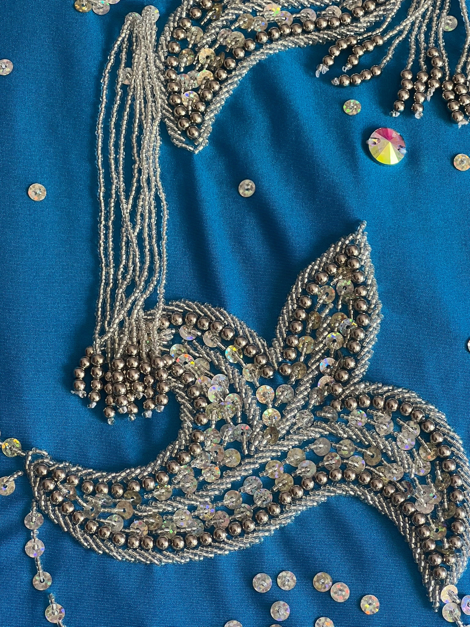 Stunning Turquoise Blue Egyptian Belly Dance Costume, Custom-Made belly dance Dress, Handmade embroidery oriental outfit, Tribal dance skirt & Bra