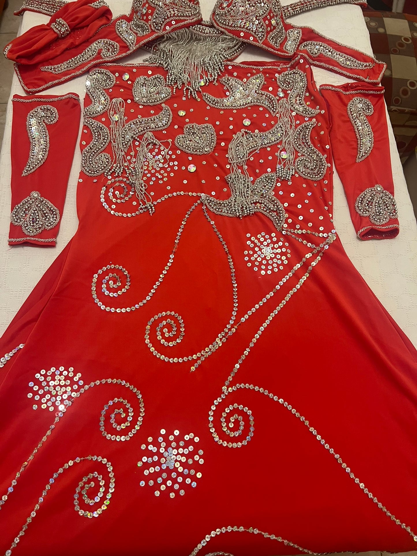 New Egyptian Belly Dance Costume, Custom-Made belly dance Dress, Handmade embroidery oriental outfit, Tribal dance skirt & Bra, Gypsy dance
