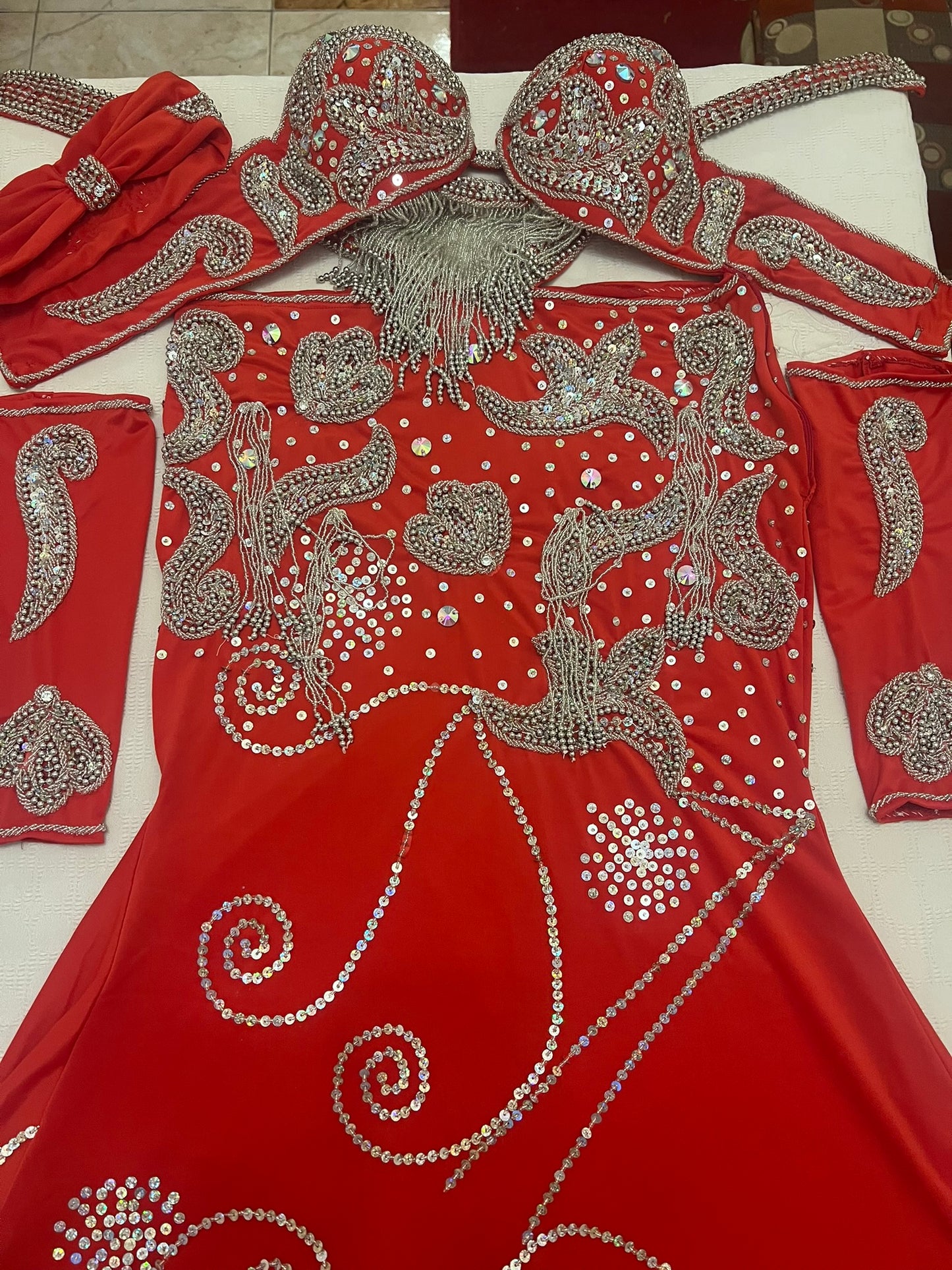 New Egyptian Belly Dance Costume, Custom-Made belly dance Dress, Handmade embroidery oriental outfit, Tribal dance skirt & Bra, Gypsy dance