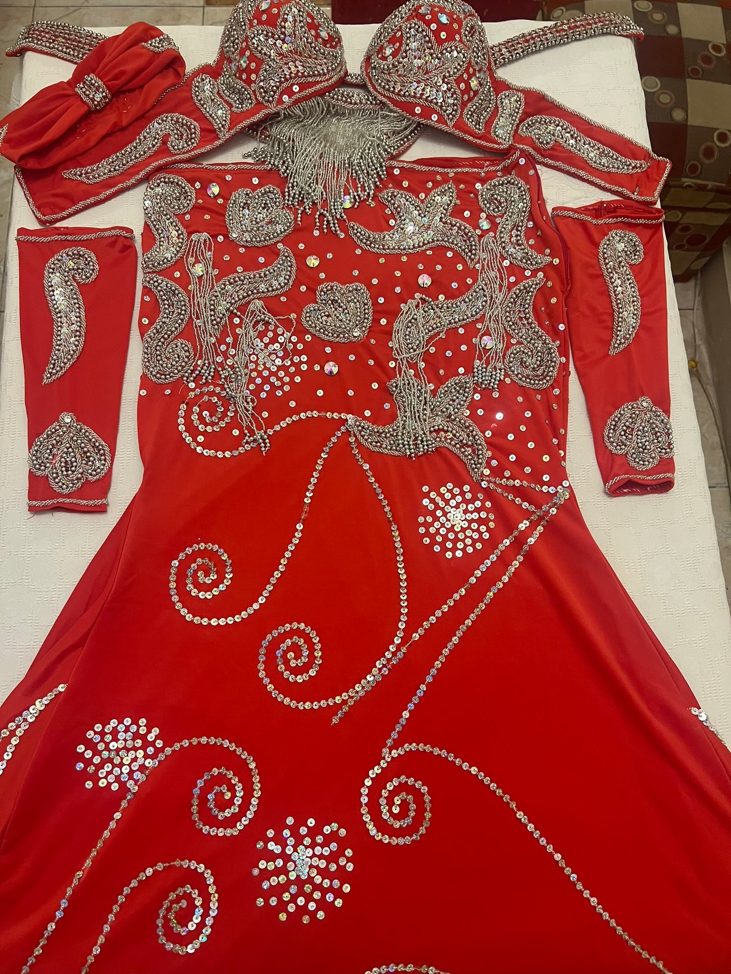 New Egyptian Belly Dance Costume, Custom-Made belly dance Dress, Handmade embroidery oriental outfit, Tribal dance skirt & Bra, Gypsy dance