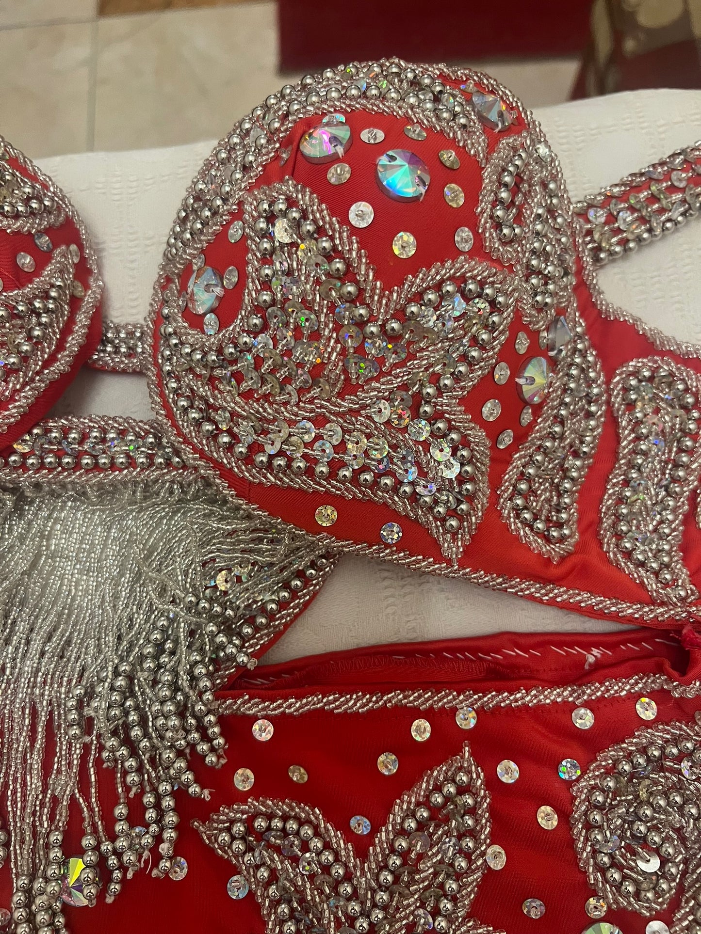 New Egyptian Belly Dance Costume, Custom-Made belly dance Dress, Handmade embroidery oriental outfit, Tribal dance skirt & Bra, Gypsy dance