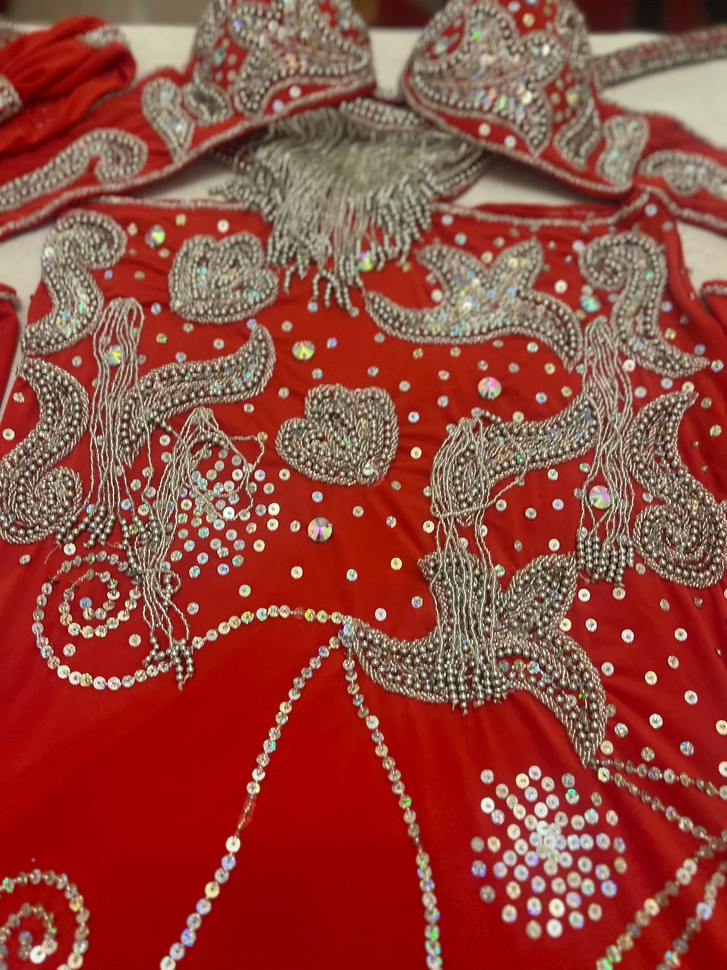 New Egyptian Belly Dance Costume, Custom-Made belly dance Dress, Handmade embroidery oriental outfit, Tribal dance skirt & Bra, Gypsy dance
