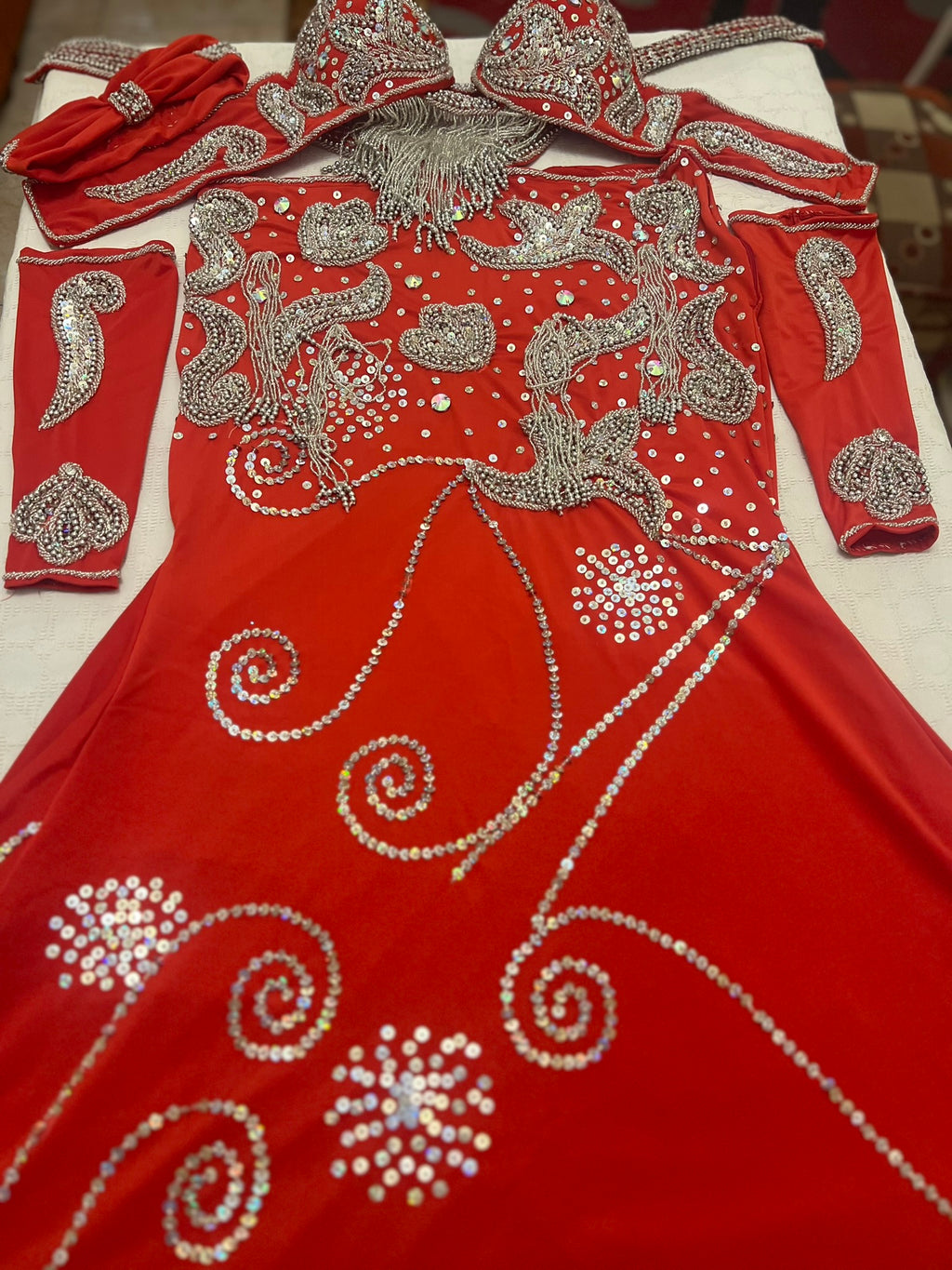 New Egyptian Belly Dance Costume, Custom-Made belly dance Dress, Handmade embroidery oriental outfit, Tribal dance skirt & Bra, Gypsy dance