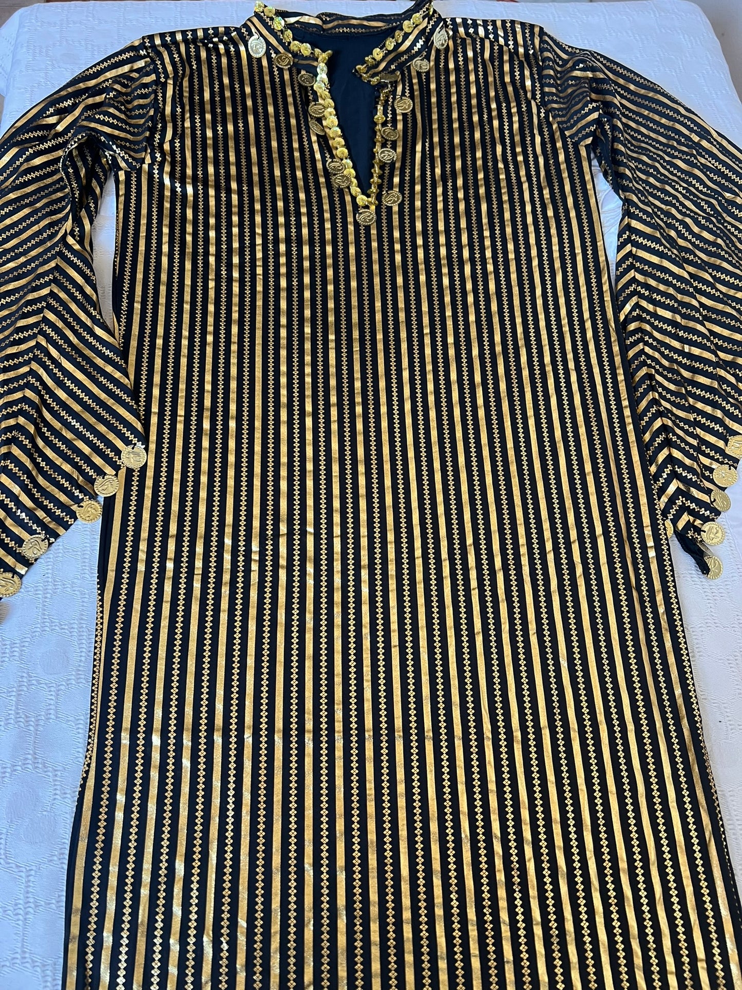 Egyptian Belly Dance Dress Saidi Costume Baladi Galabia Fallahi Abaya Kaftan جلابية رقص شرقى
