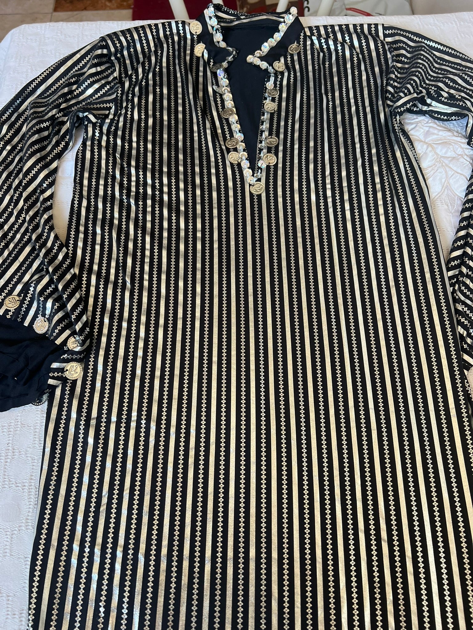 Egyptian Belly Dance Dress Saidi Costume, Baladi Galabia, Fallahi Abaya, Kaftan