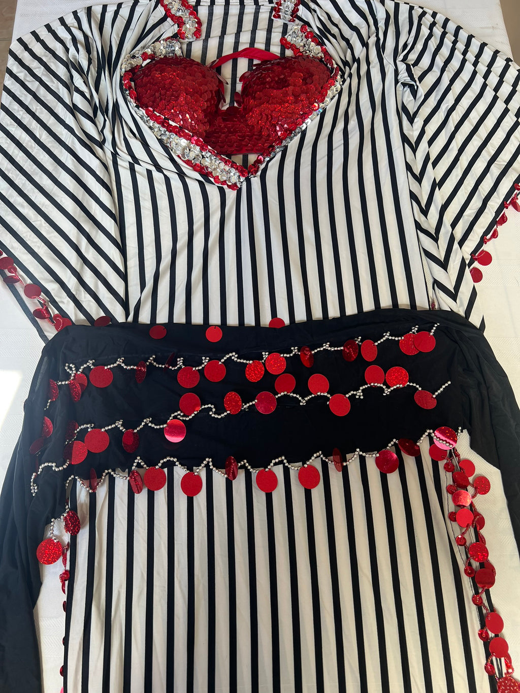 Egyptian Oriental Belly Dance Dress, with bra & hip scarf included, Belly dancing outfit