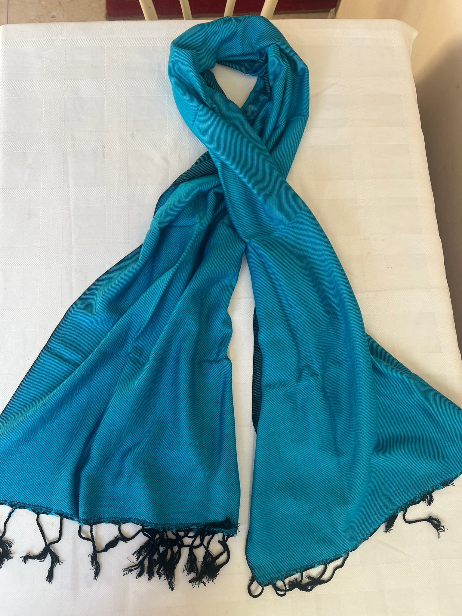 Egyptian Handmade Rectangular Shawl / Scarf for Both Men and Women, high quality Cotton blend handmade fabric, 200 cm length X 60 cm width