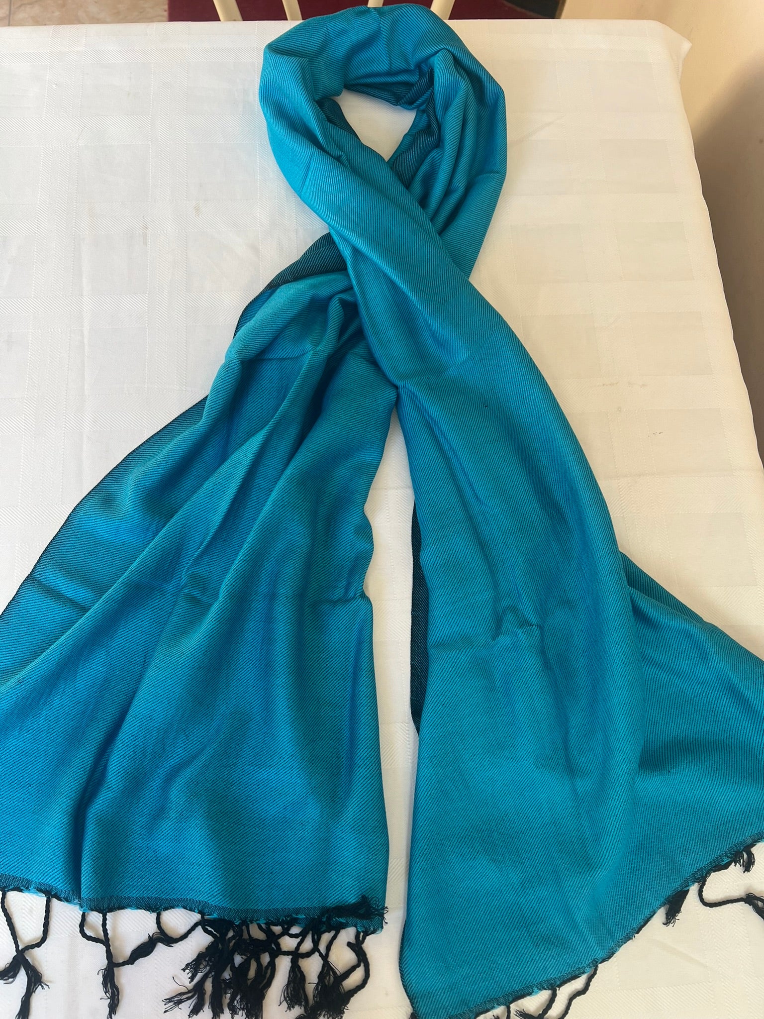 Egyptian Handmade Rectangular Shawl / Scarf for Both Men and Women, high quality Cotton blend handmade fabric, 200 cm length X 60 cm width