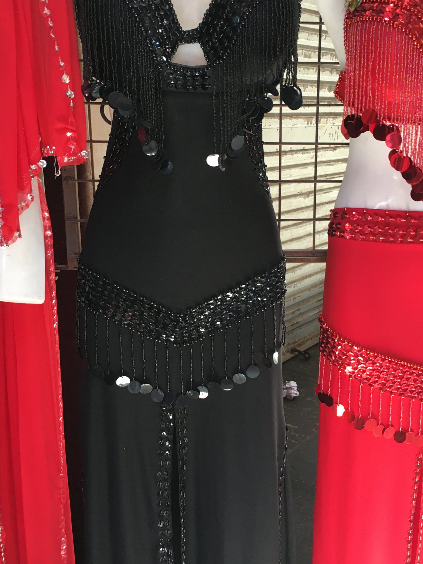 Egyptian Sexy belly dance costume, handmade embroidered bellydance dress unisize