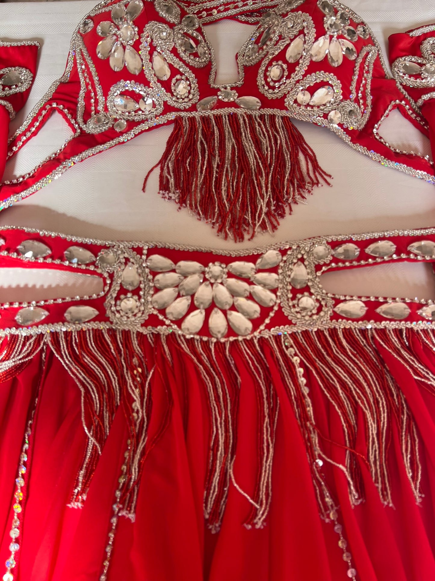 Professional Sexy red Belly Dance Costume from Egypt, BELLYDANCE Custom-made New outfit, High quality dancing ensemble.