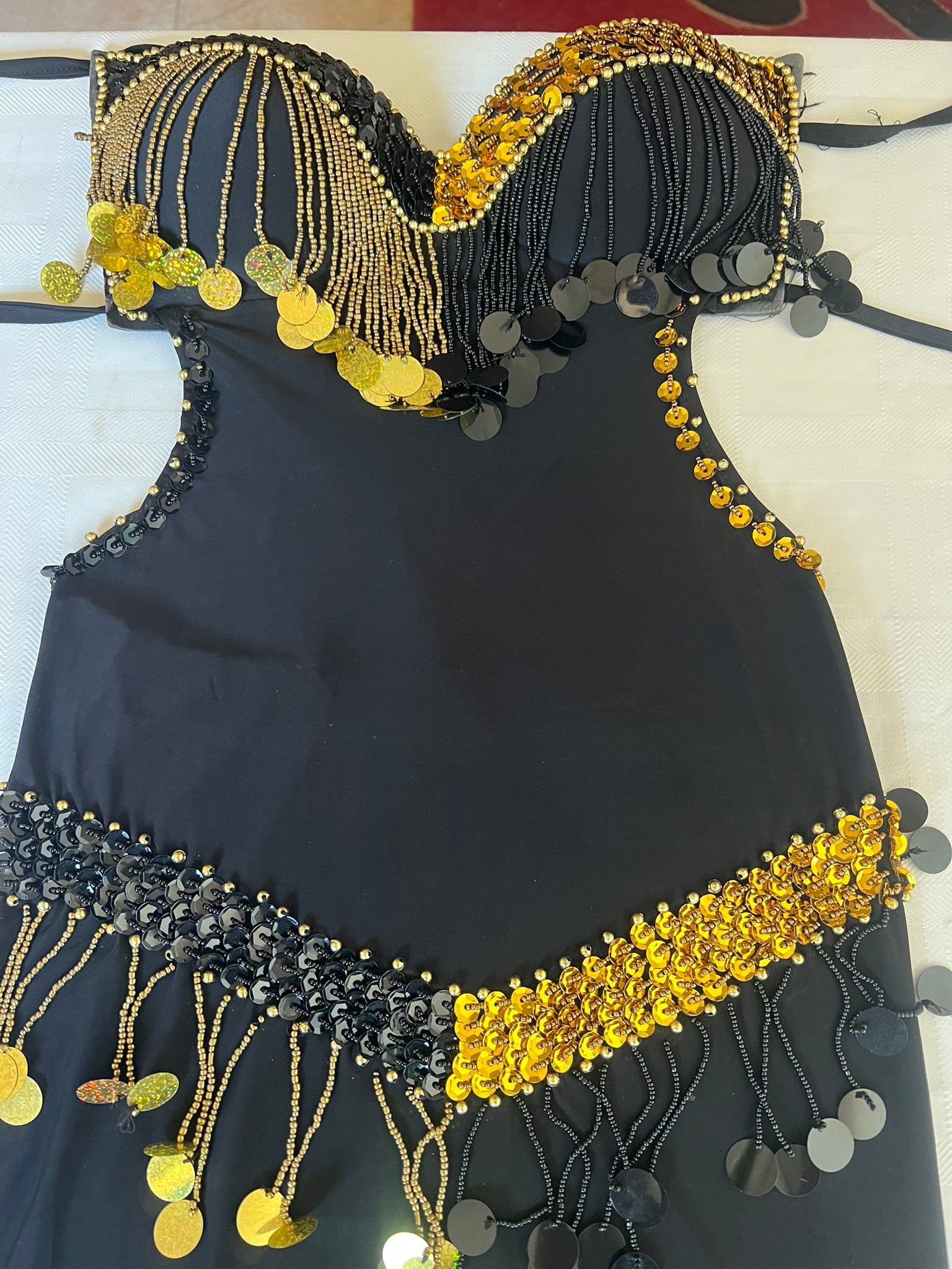 Egyptian Sexy belly dance costume, handmade beaded belly dance dress, بدلة رقص