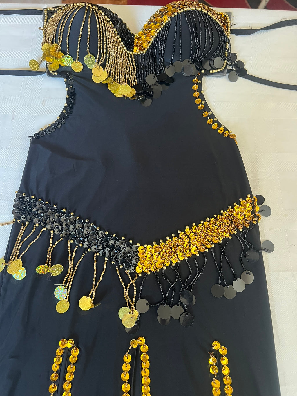 Egyptian Sexy belly dance costume, handmade beaded belly dance dress, بدلة رقص