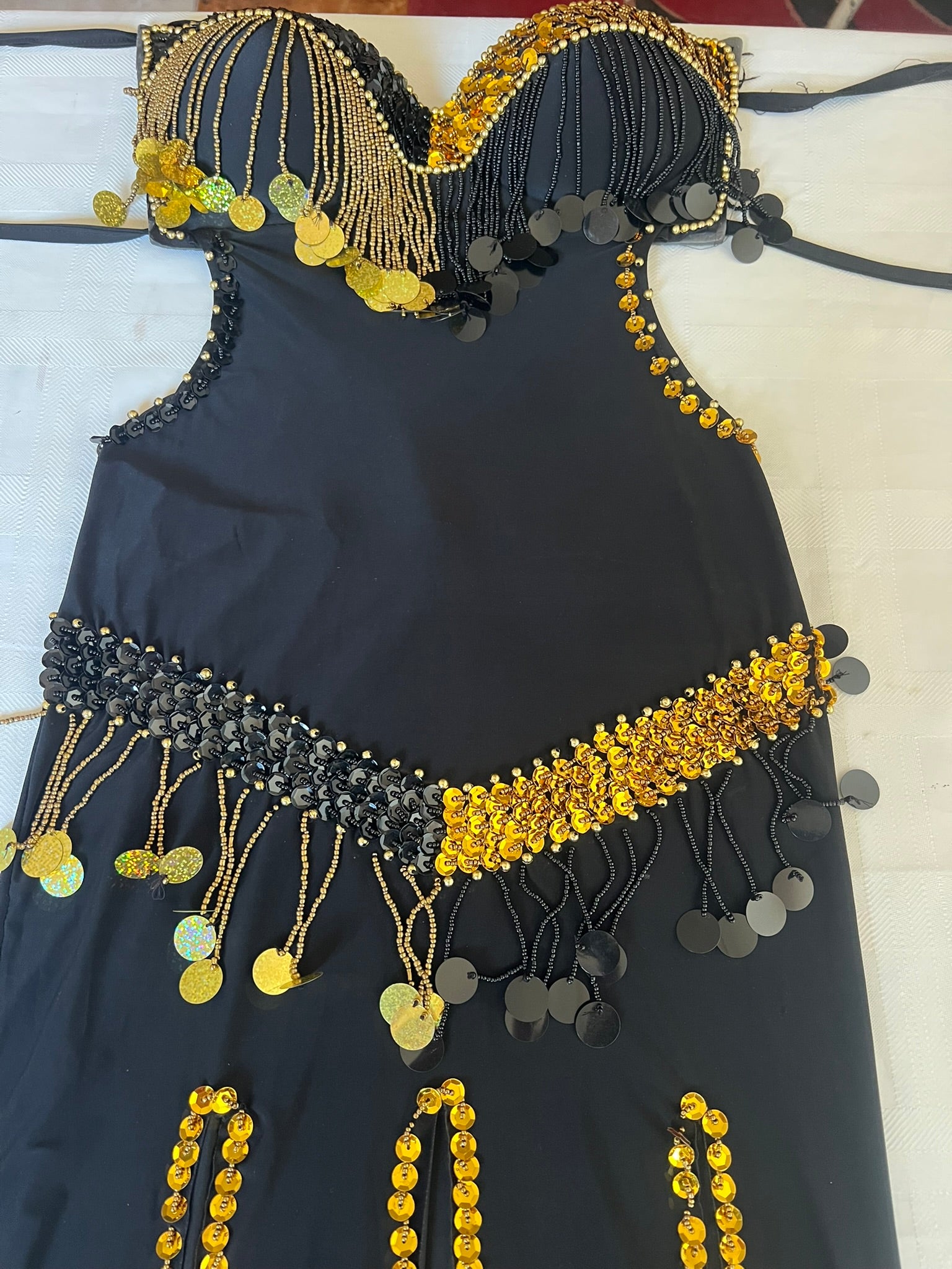 Egyptian Sexy belly dance costume, handmade beaded belly dance dress, بدلة رقص