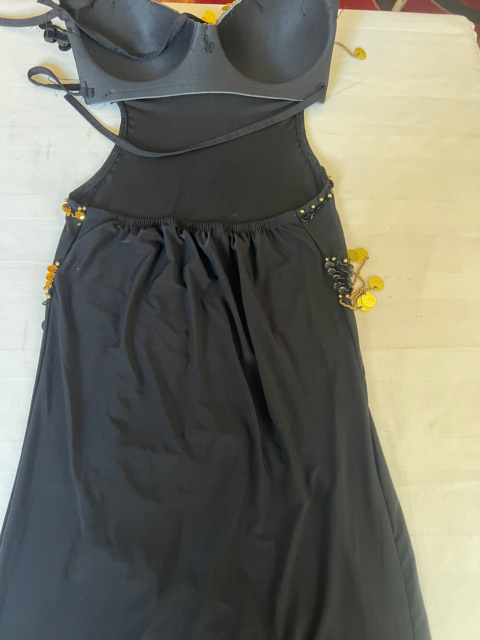 Egyptian Sexy belly dance costume, handmade beaded belly dance dress, بدلة رقص