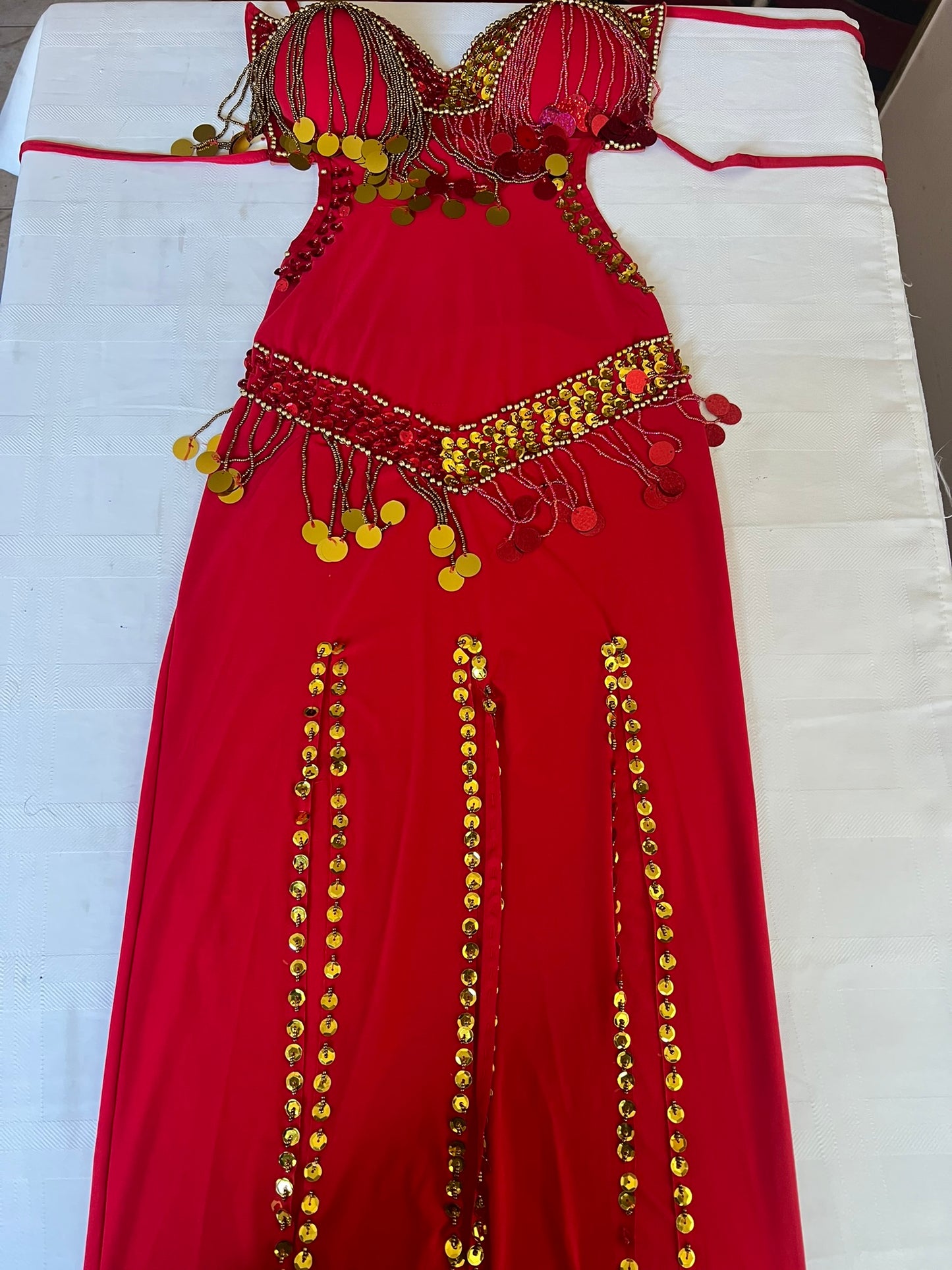 Egyptian Sexy belly dance costume, handmade beaded belly dance dress, بدلة رقص
