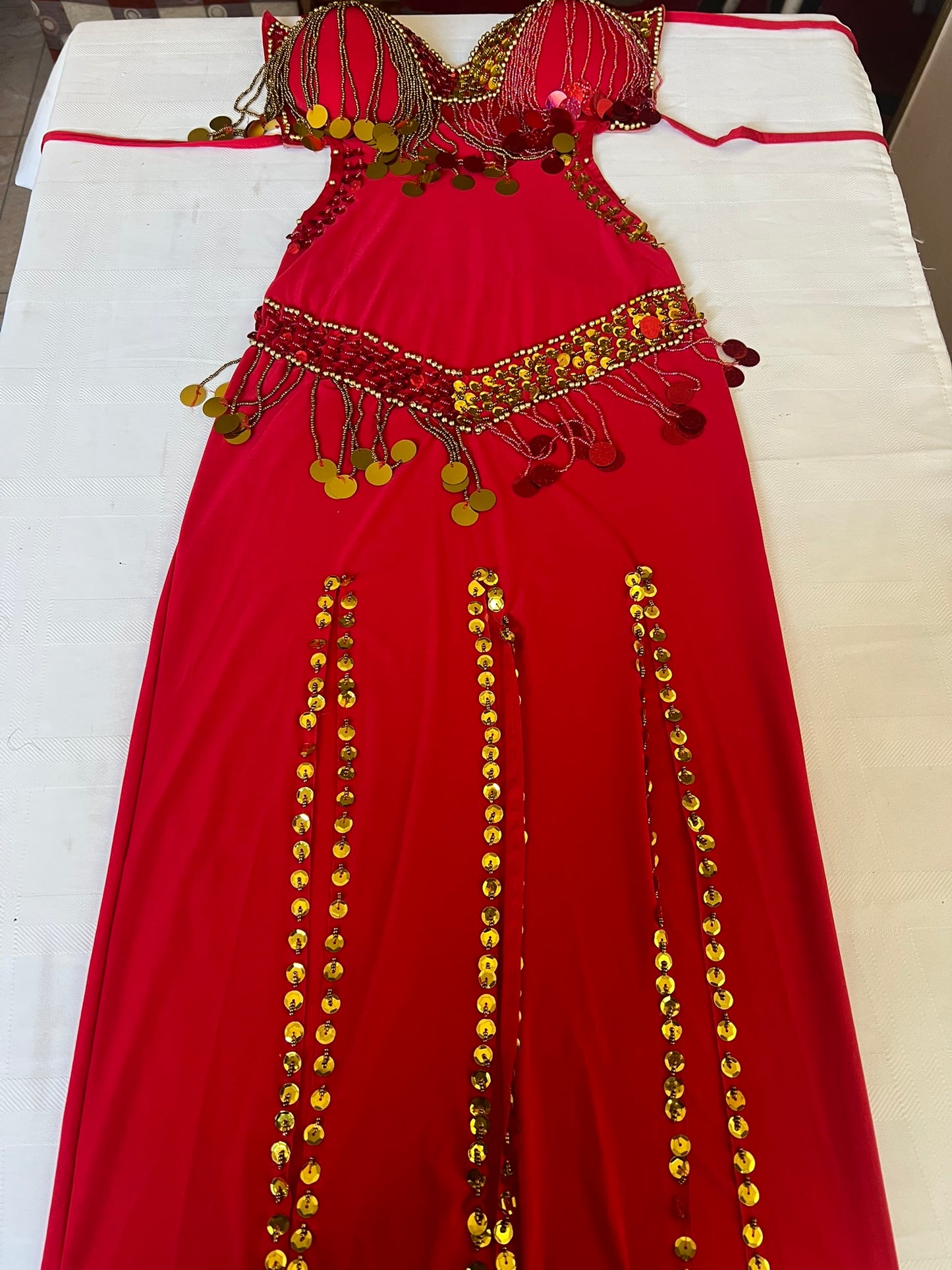 Egyptian Sexy belly dance costume, handmade beaded belly dance dress, بدلة رقص