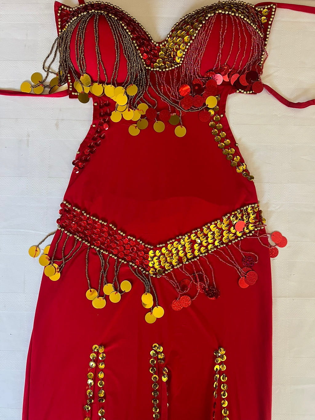 Egyptian Sexy Belly Dance Costume – Handmade Beaded Dress (بدلة رقص)
