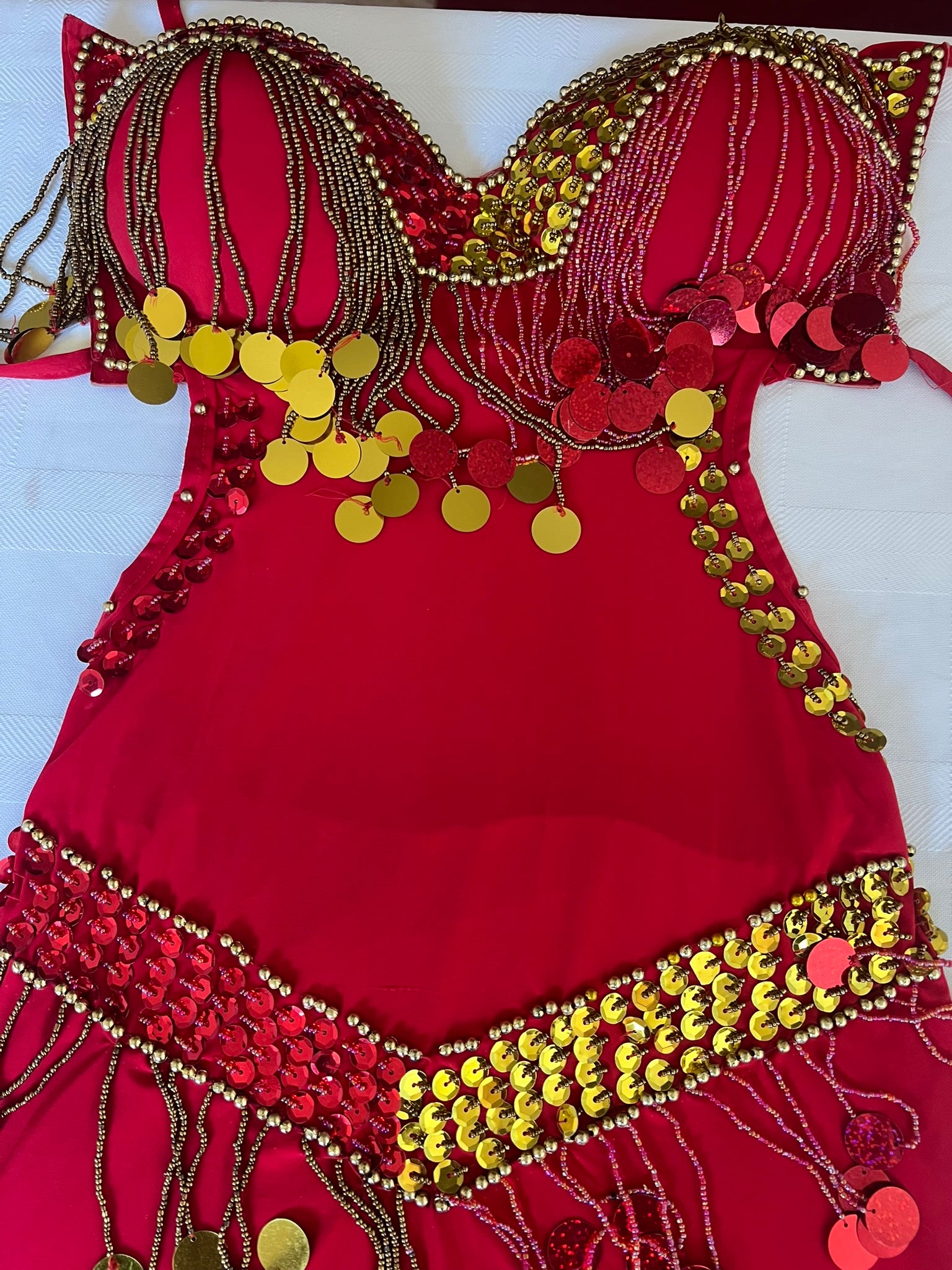 Egyptian Sexy Belly Dance Costume – Handmade Beaded Dress (بدلة رقص)
