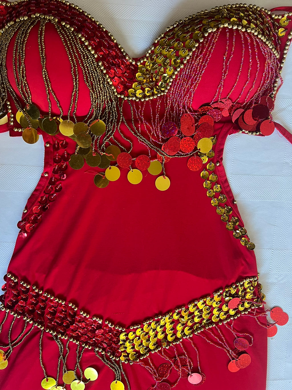 Egyptian Sexy Belly Dance Costume – Handmade Beaded Dress (بدلة رقص)
