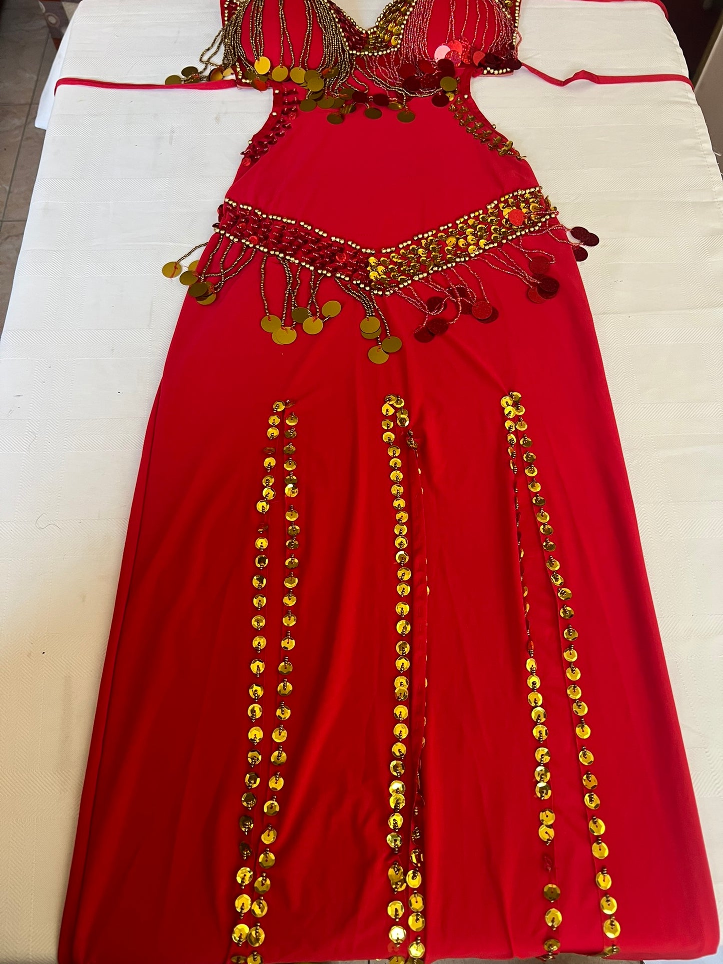 Egyptian Sexy belly dance costume, handmade beaded belly dance dress, بدلة رقص