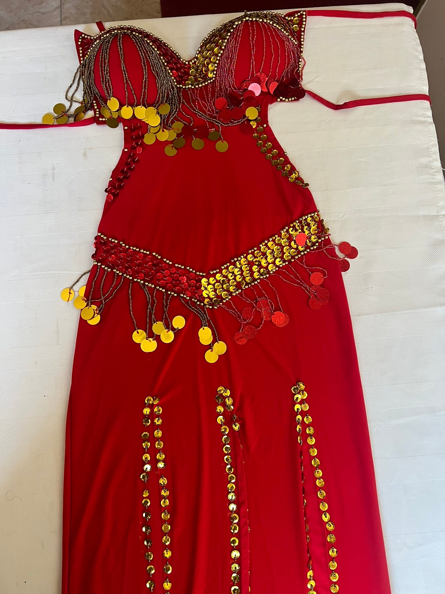 Egyptian Sexy Belly Dance Costume – Handmade Beaded Dress (بدلة رقص)