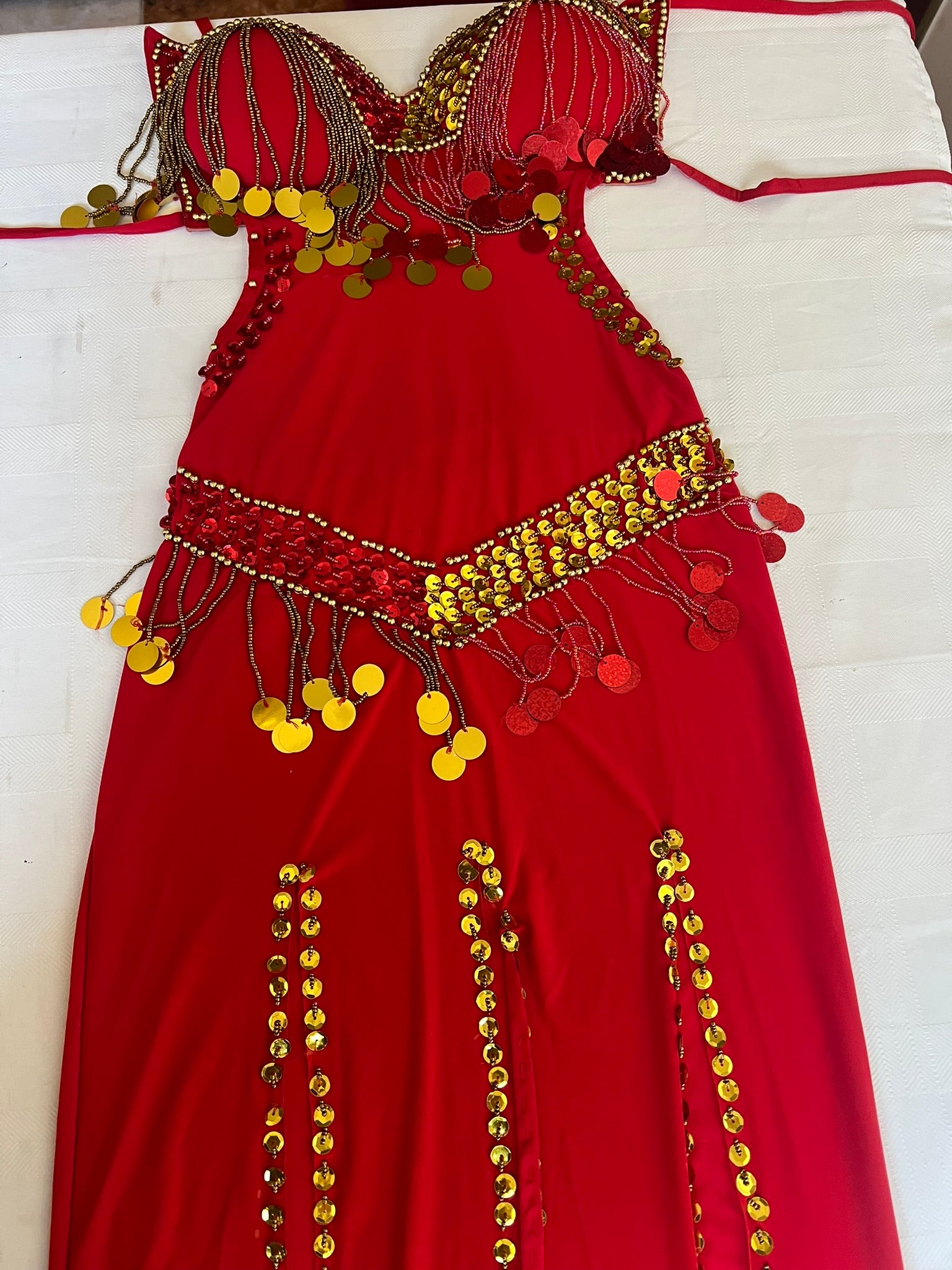 Egyptian Sexy Belly Dance Costume – Handmade Beaded Dress (بدلة رقص)