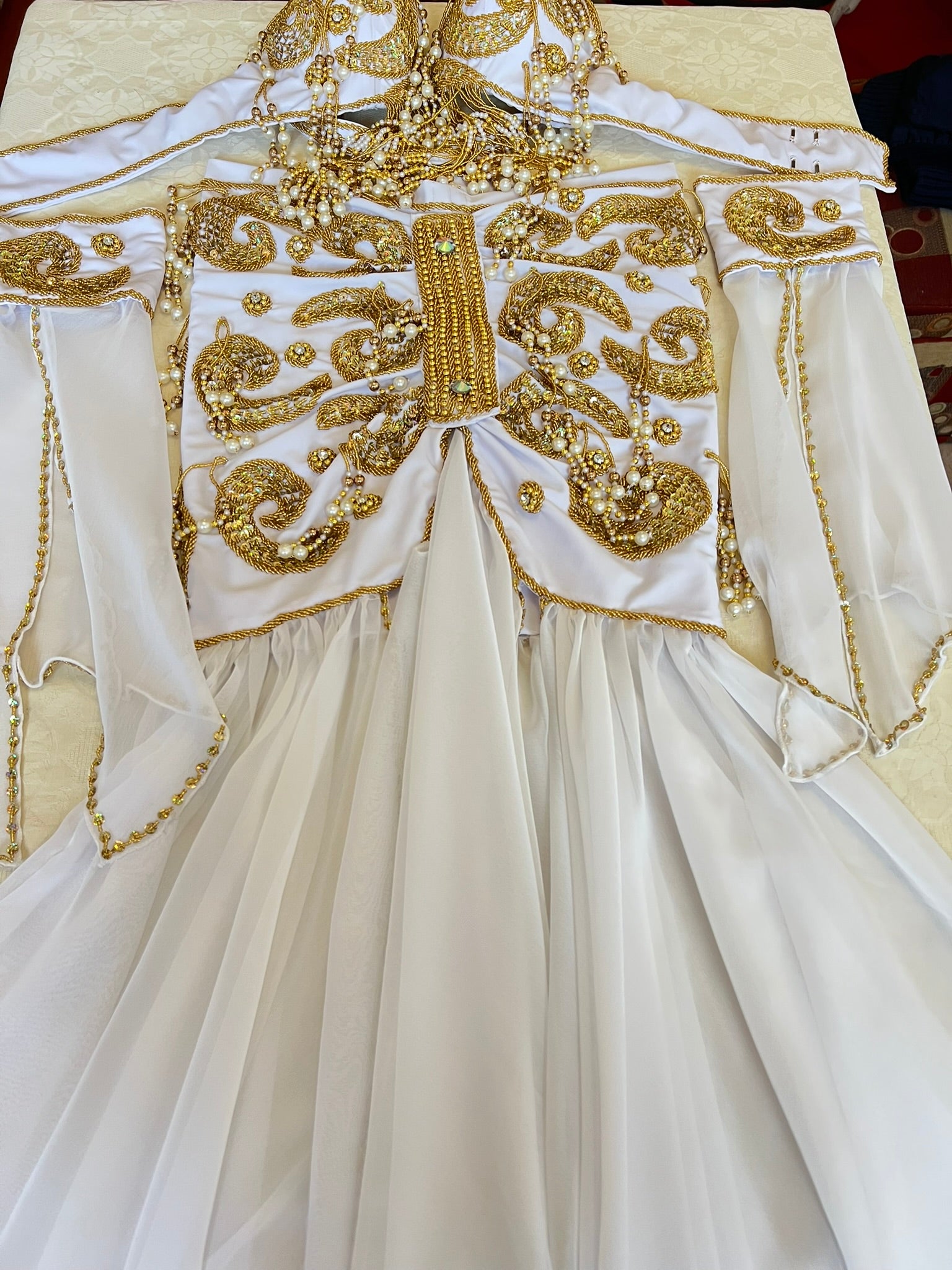 Professional belly dance costume, Handmade beaded embellished belly dance skirt and bra set, High quality