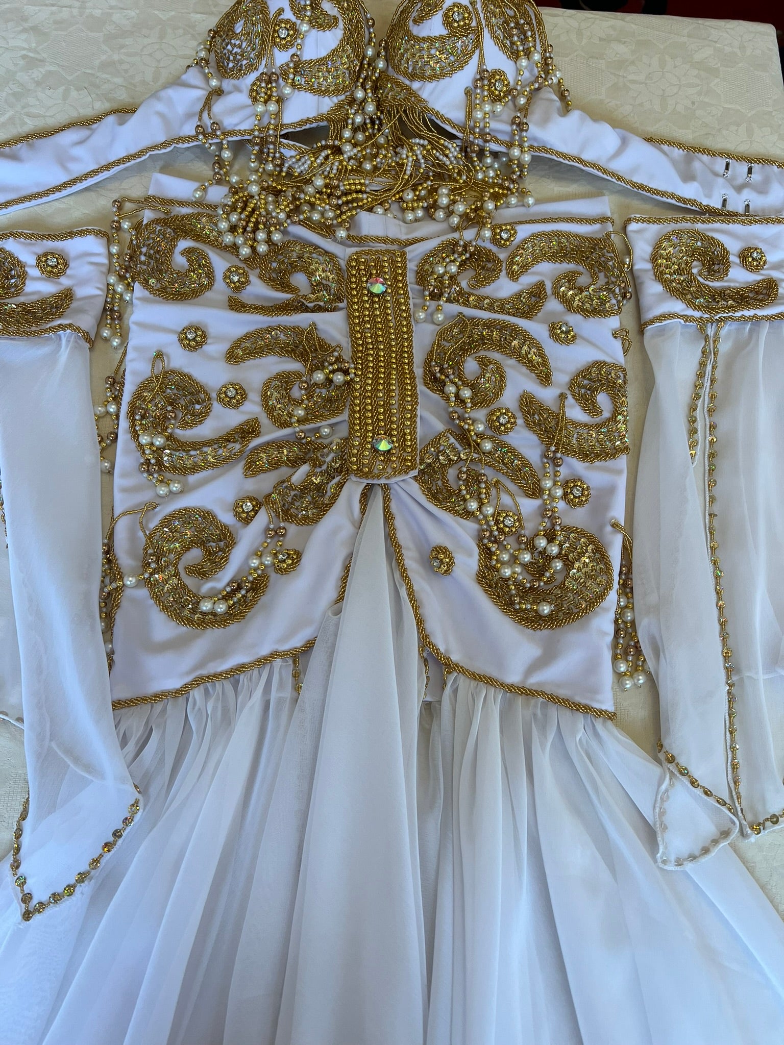 Professional belly dance costume, Handmade beaded embellished belly dance skirt and bra set, High quality
