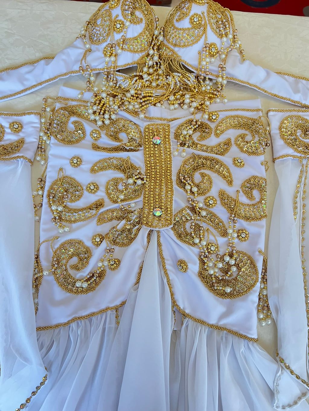 Professional belly dance costume, Handmade beaded embellished belly dance skirt and bra set, High quality