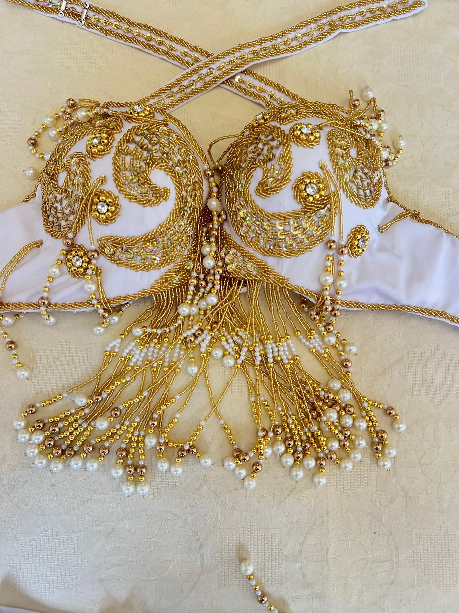 Professional belly dance costume, Handmade beaded embellished belly dance skirt and bra set, High quality
