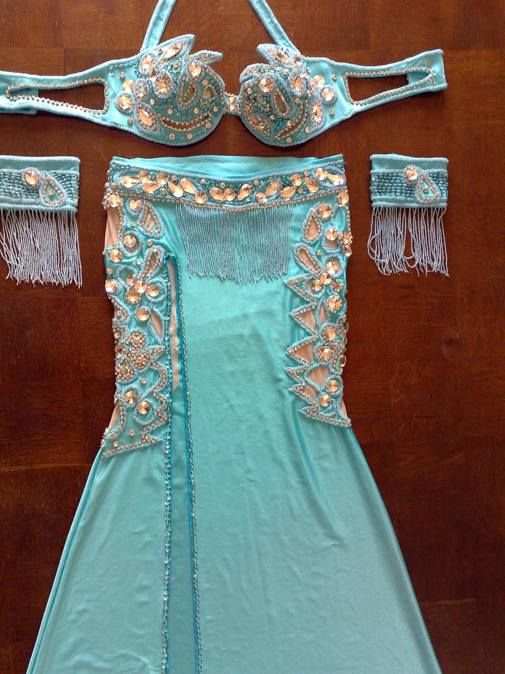 Sexy Egyptian professional belly dance costume, New Custom-made Belly Dance Dress, Handmade stitched dance outfit with side cutouts.