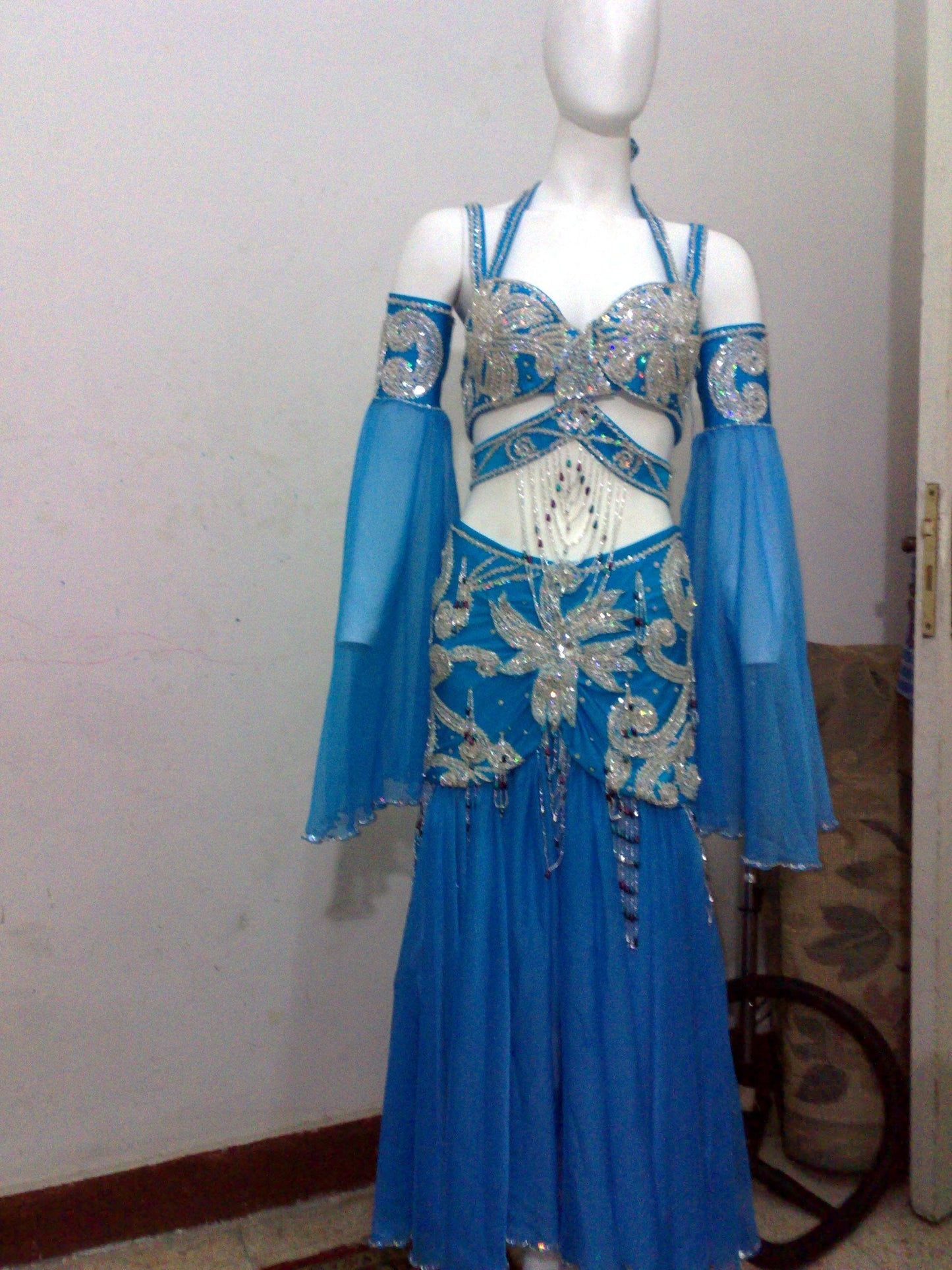 Egyptian professional belly dance costume, Custom-made Belly dance Dress, Gypsy oriental dance, handmade stitched oriental dance outfit.