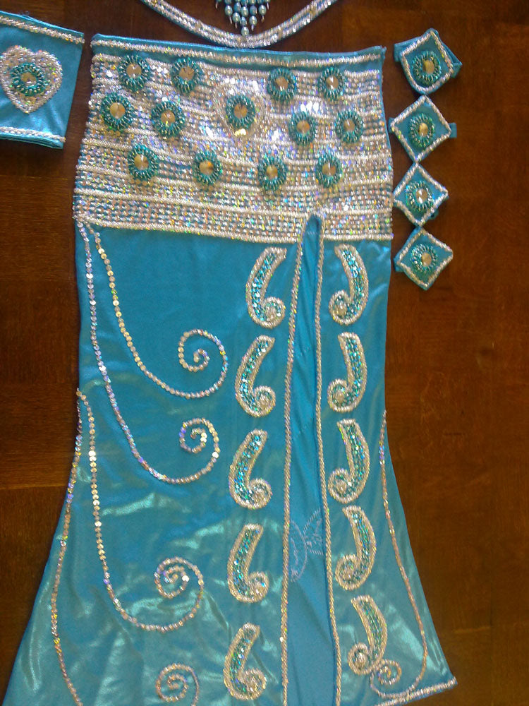 Professional Belly Dance Costume from Egypt BELLYDANCE Custom Made Any Colour, New Gypsy Dance Outfit, Handmade Embroidered Costume