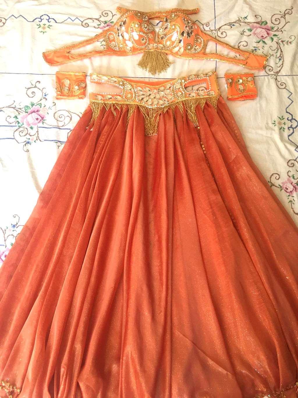 Handmade Egyptian Belly Dance Costume – Custom Colors & Sizes – Professional Quality