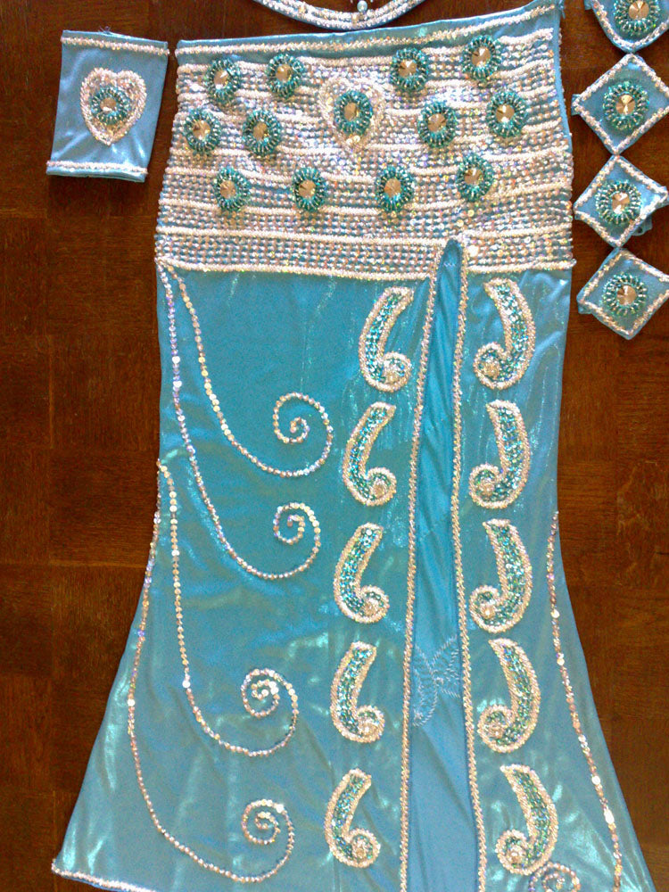 Professional Belly Dance Costume from Egypt BELLYDANCE Custom Made Any Colour, New Gypsy Dance Outfit, Handmade Embroidered Costume