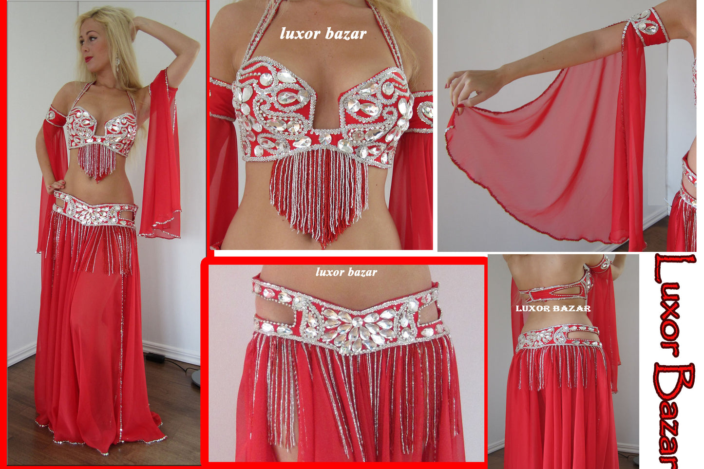 Handmade Egyptian Belly Dance Costume – Custom Colors & Sizes – Professional Quality